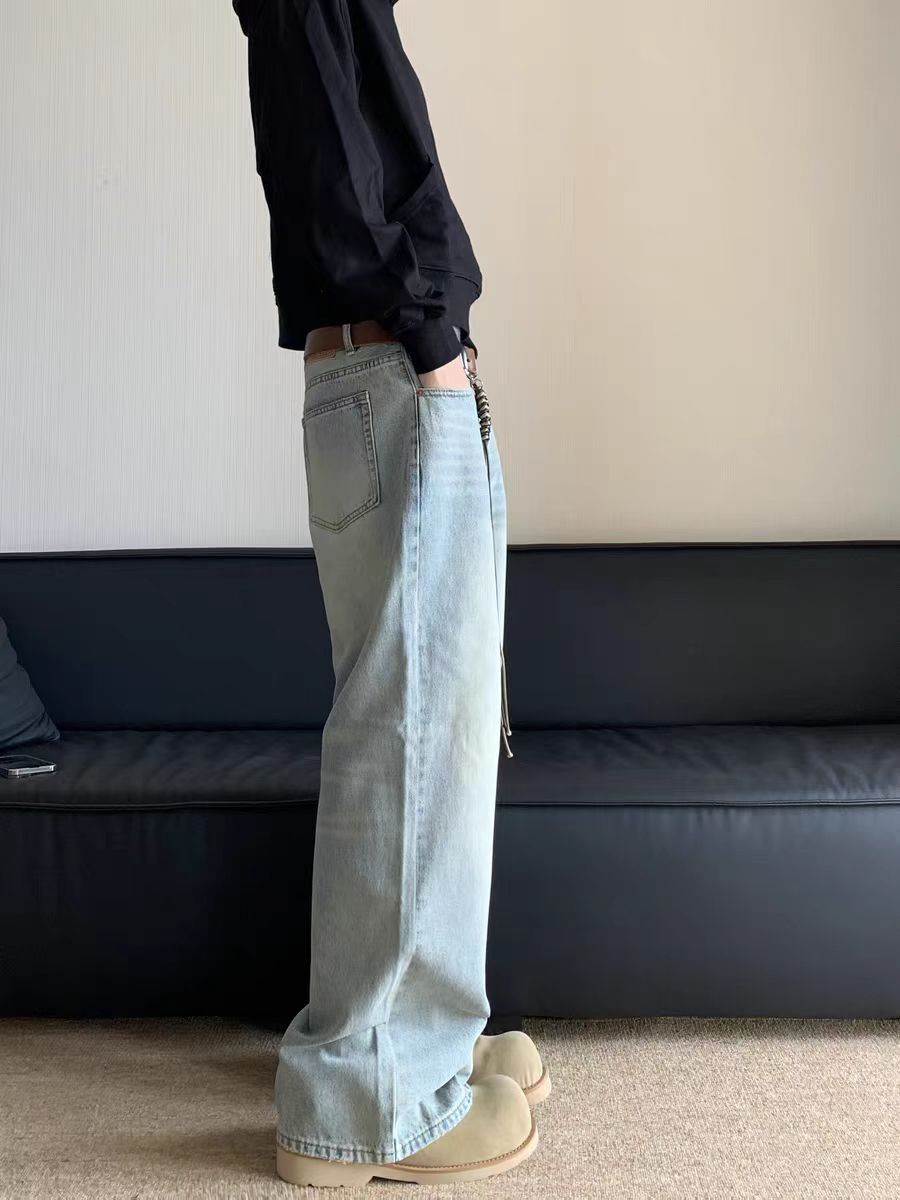 Japanese Brand × Jean Washed Vintage Straight Leg Wide Jeans Size US 30 / EU 46 - 2 Thumbnail