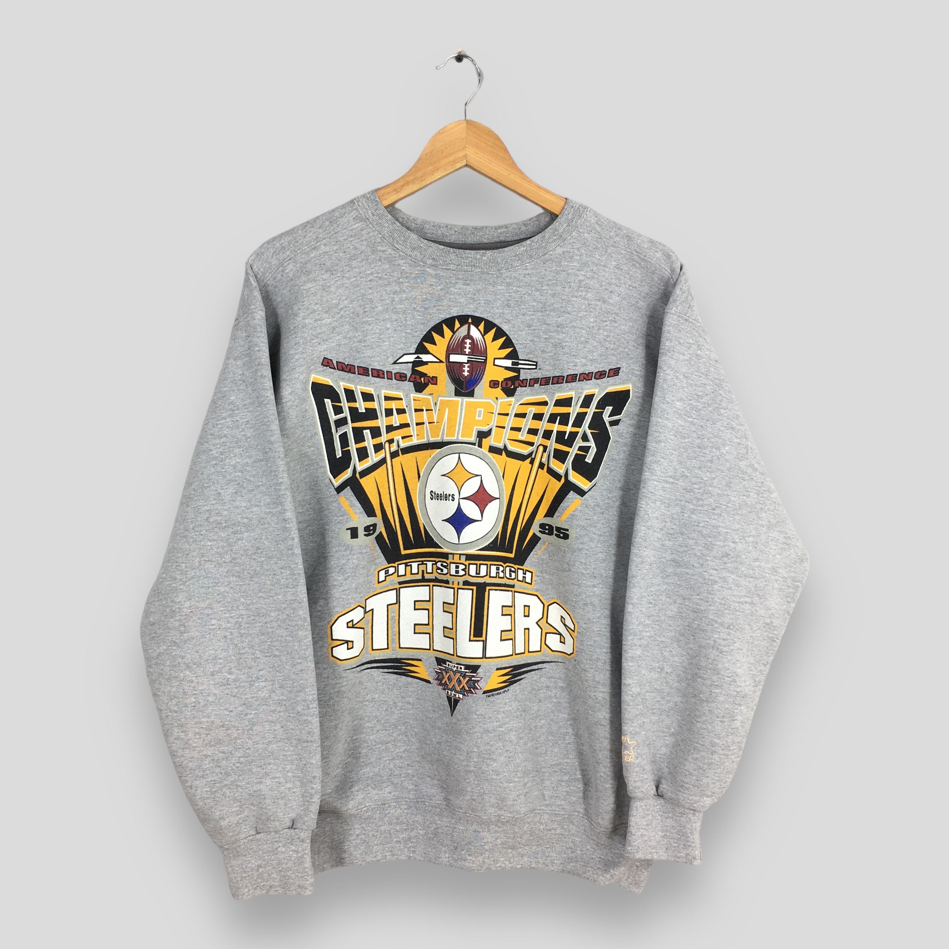 NFL × Vintage Vintage Pittsburgh Steelers NFL Rugby Sweater Medium Size US M / EU 48-50 / 2 - 1 Thumbnail