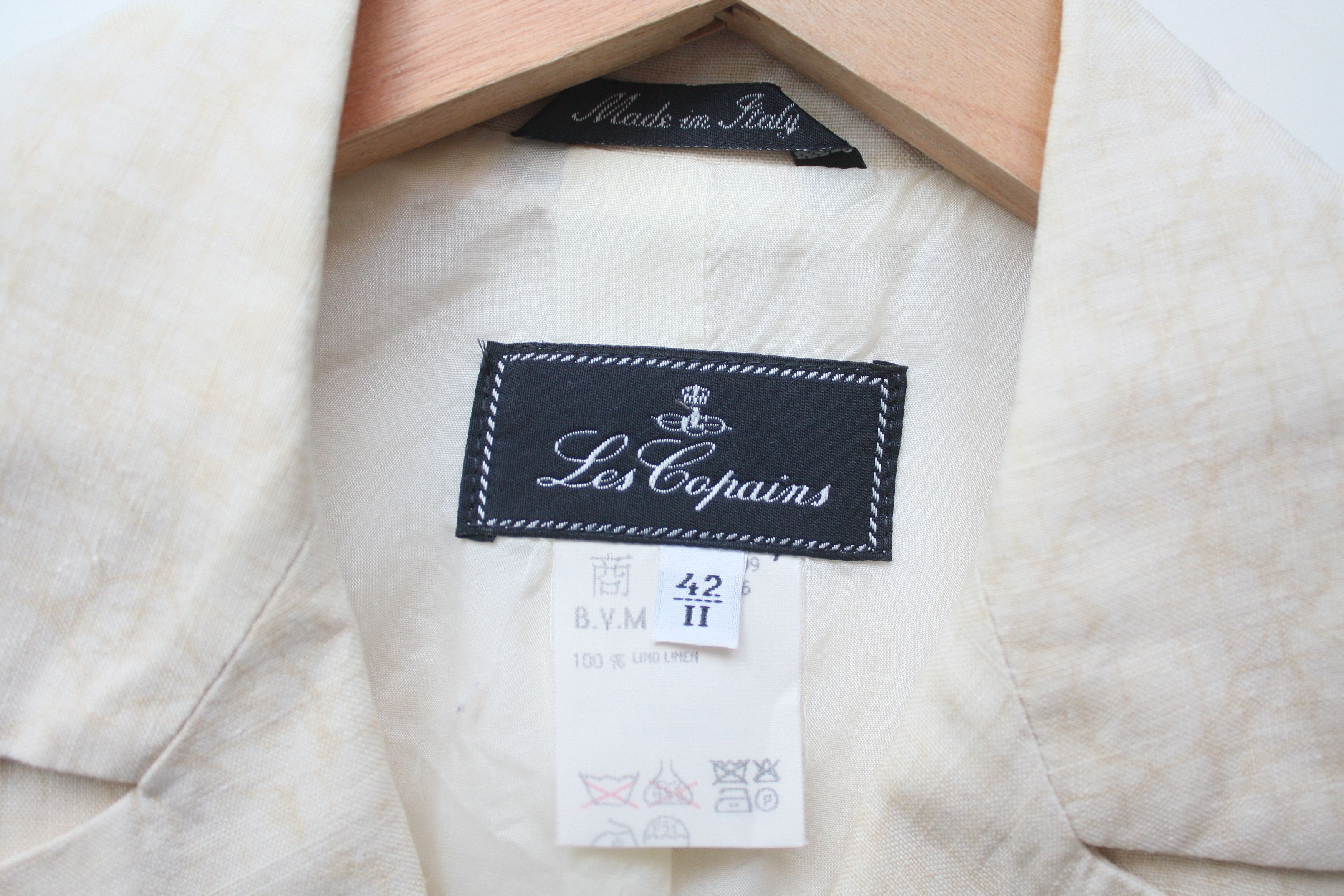 Les Copains Les Copains Linen Beige Suite Blazer Skirt Made In Italy Size M / US 6-8 / IT 42-44 - 8 Thumbnail