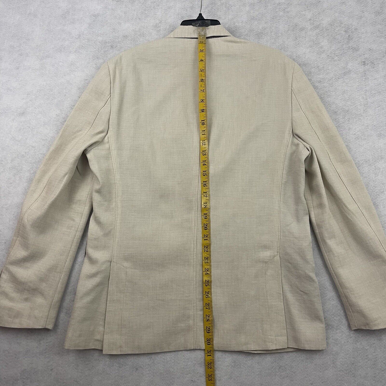 Joseph Abboud Joseph Abboud Button Jacket Mens M Beige Linen Blend Blazer Size 40R - 7 Thumbnail