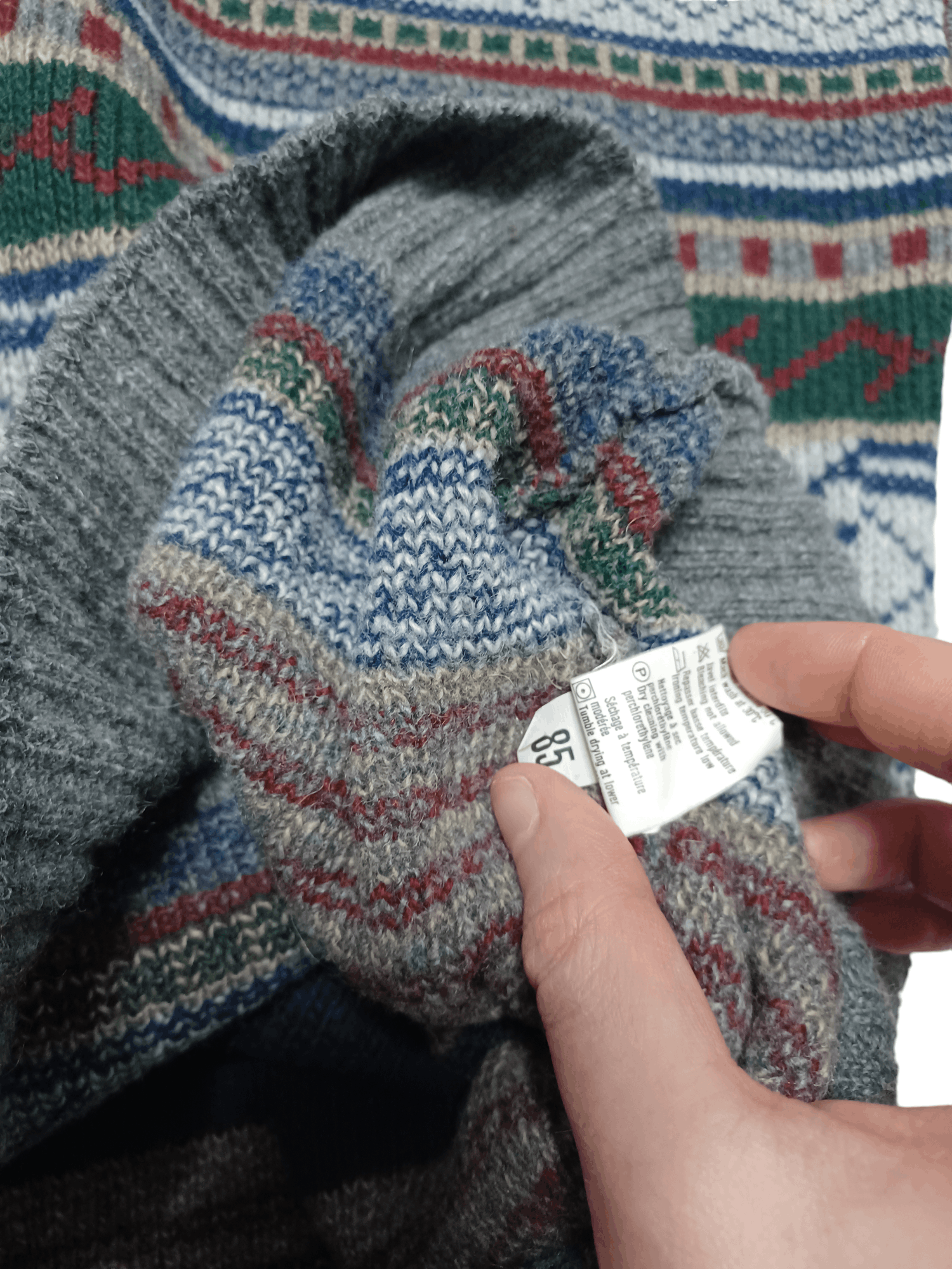 Other 80S OR EARLY 90S MADE IN FRANCE WOOL SWEATER OVERSIZE Y2K Size US XXL / EU 58 / 5 - 6 Thumbnail