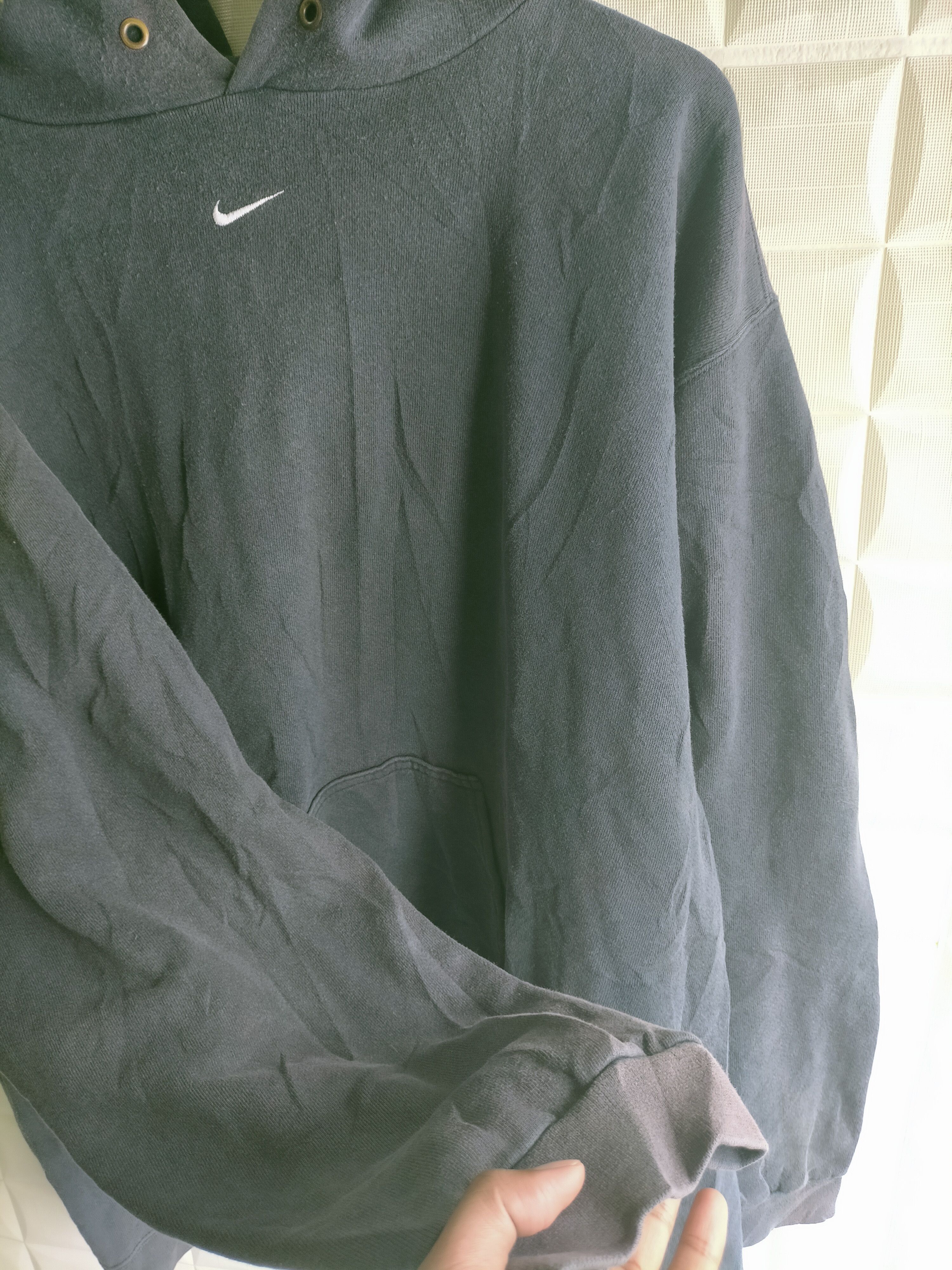 Nike × Vintage 🔥Vintage 1990s Nike Center Swoosh Hoodie Travis Scott Size US XXL / EU 58 / 5 - 6 Thumbnail