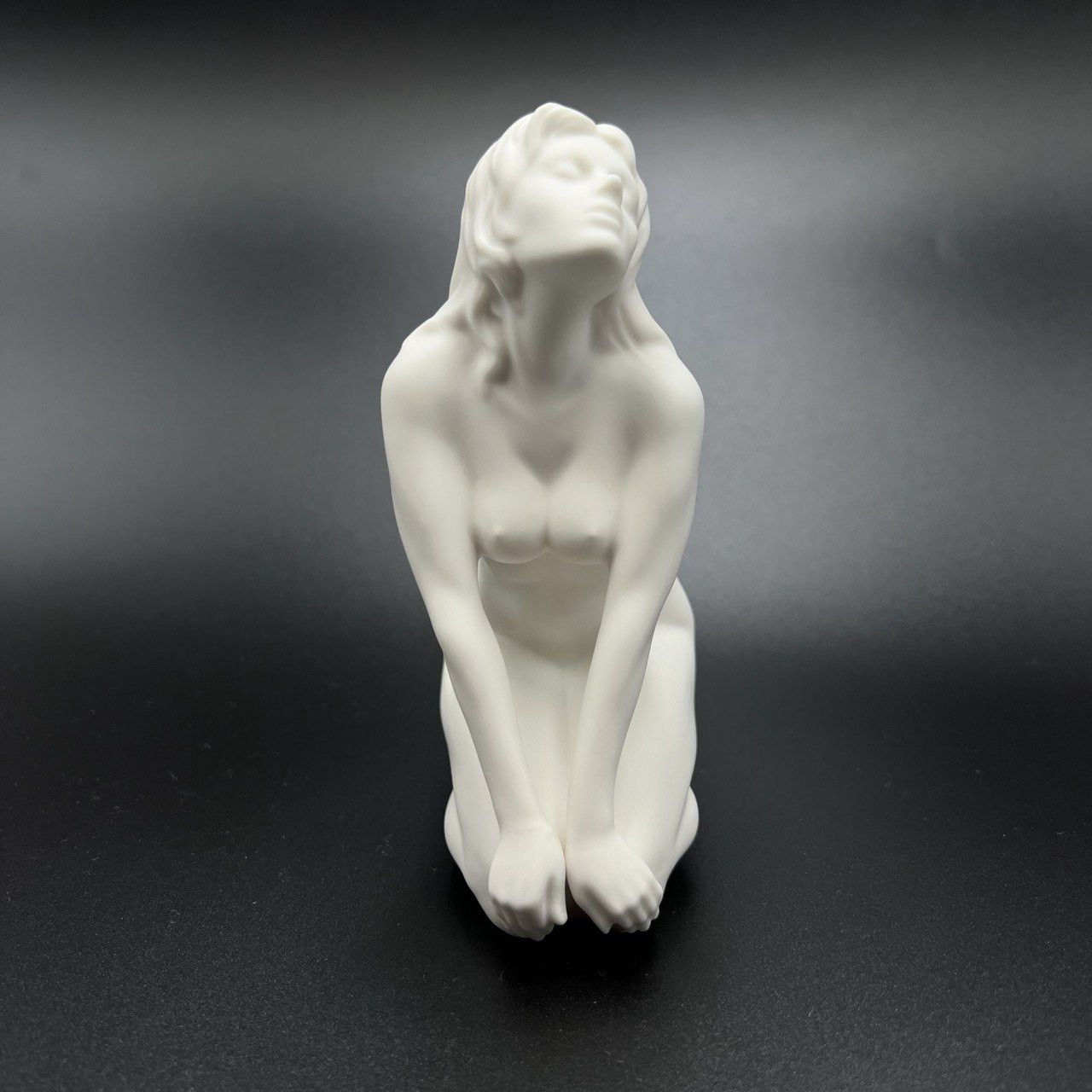 Naked Girl Lady Figure White Porcelain Made Italy 14 cm