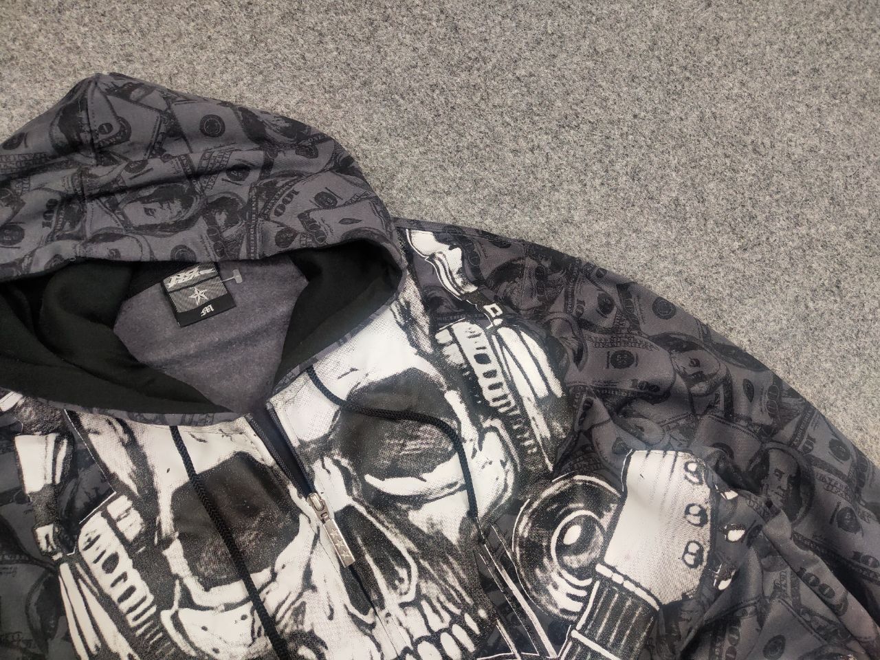 If Six Was Nine Vintage No Fear Skulls Zip Hoodie Y2K if six was nine Style Size US M / EU 48-50 / 2 - 7 Thumbnail