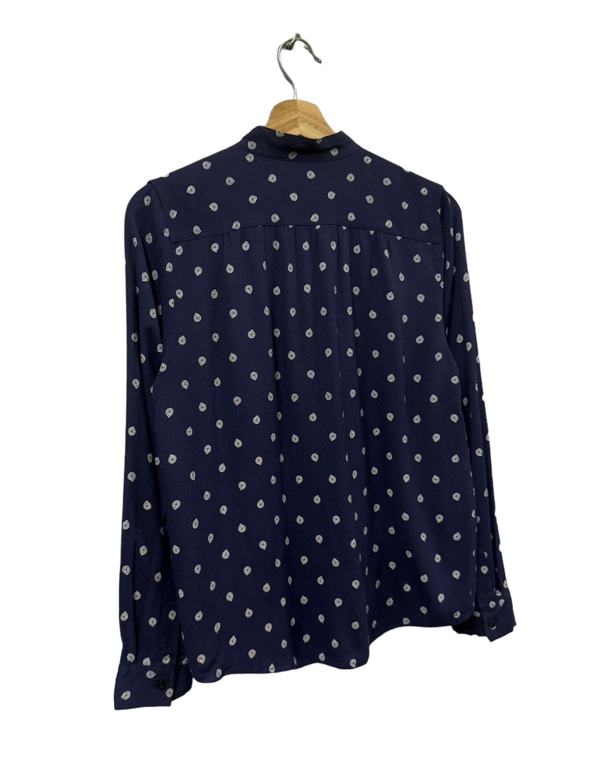 A.P.C. Vtg🔥A.P.C Printed Design Mandarin Collar Rayon Button Up Size US M / EU 48-50 / 2 - 8 Thumbnail