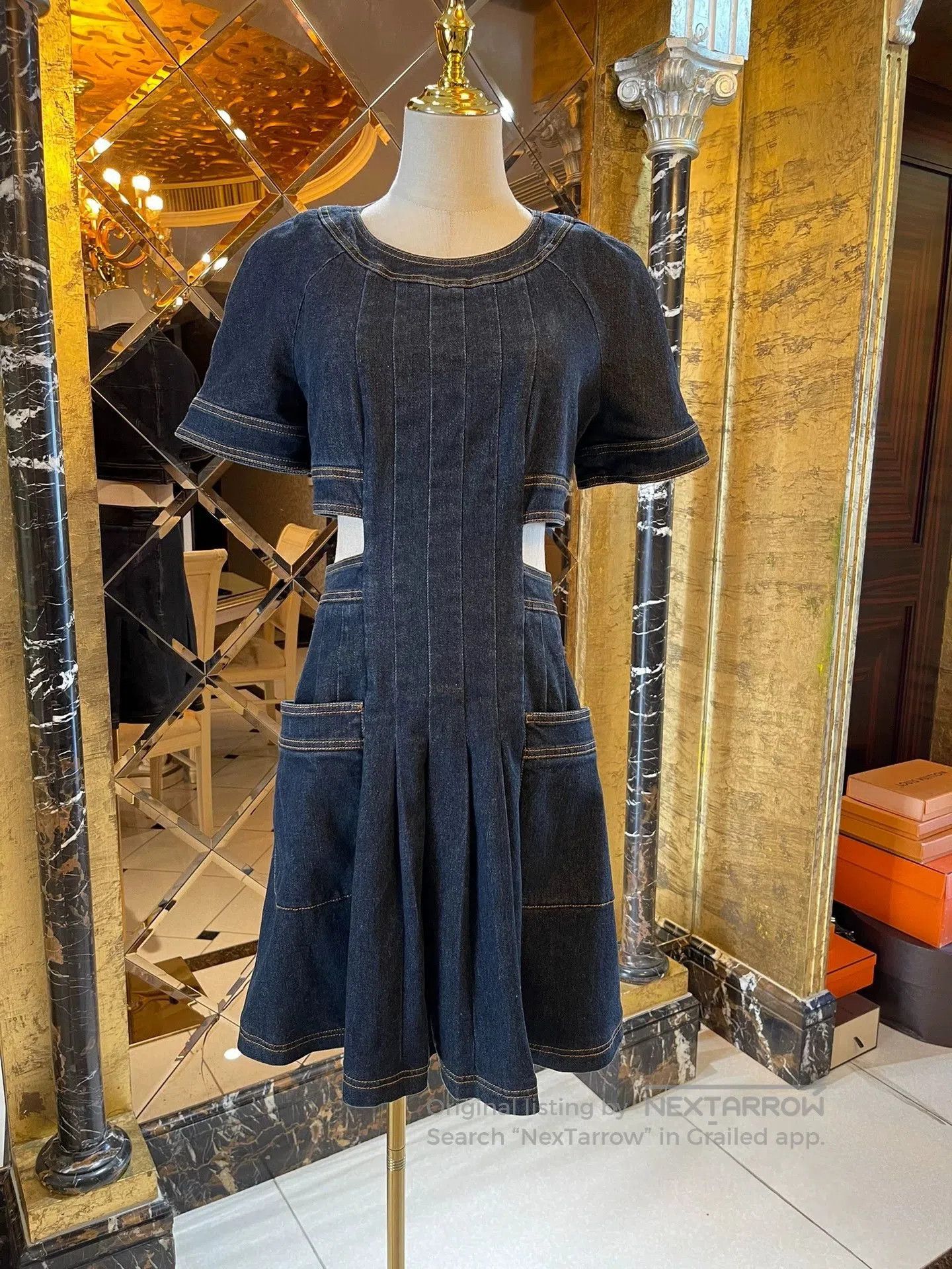 Fendi Fendi Runway Denim Cutout Dress. Size US 38 / EU 54 - 1 Thumbnail