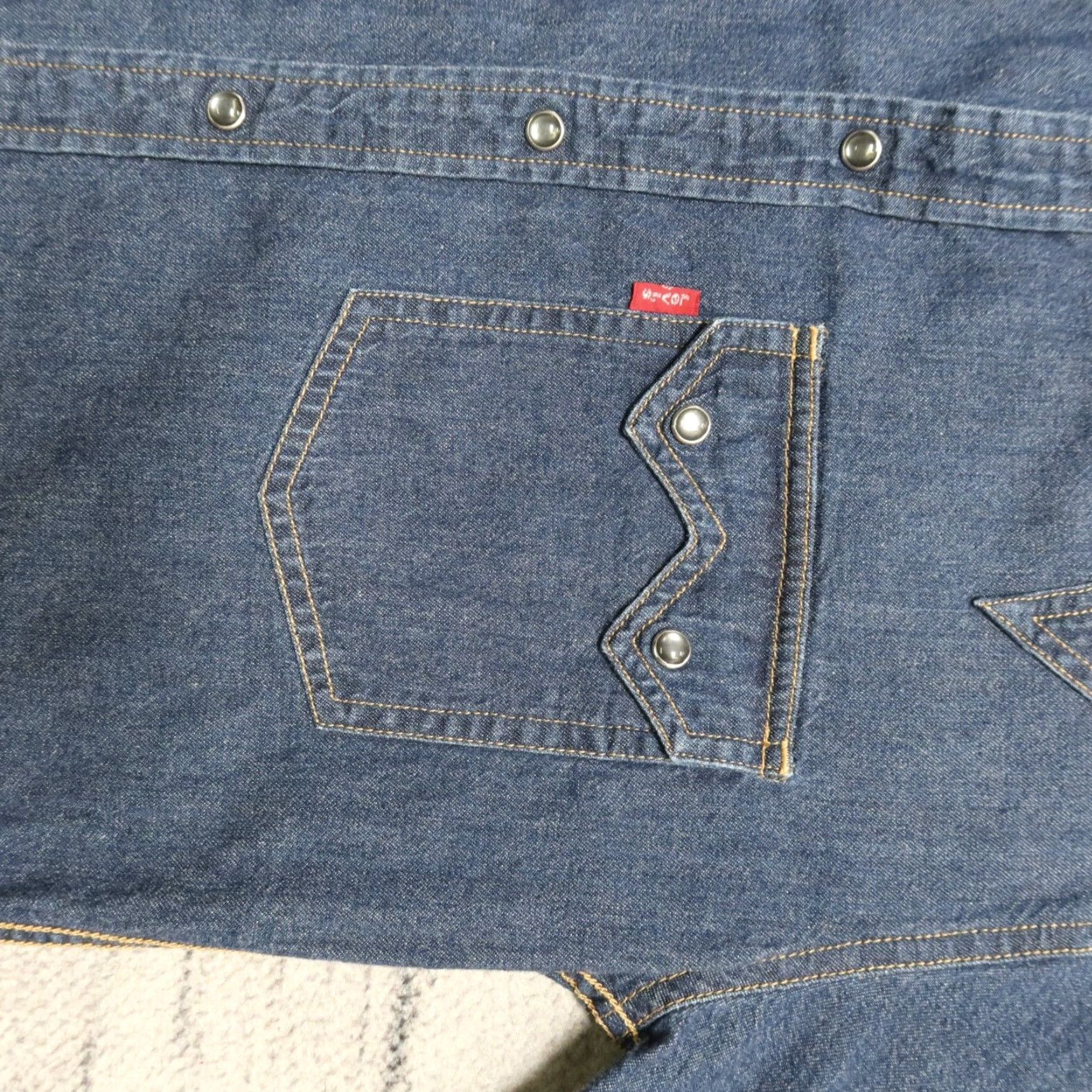 Levi's VINTAGE Levis Sawtooth Pearl Snap Western Denim Shirt Men S Blue Western Wear Denim Shirt Size US S / EU 44-46 / 1 - 6 Thumbnail