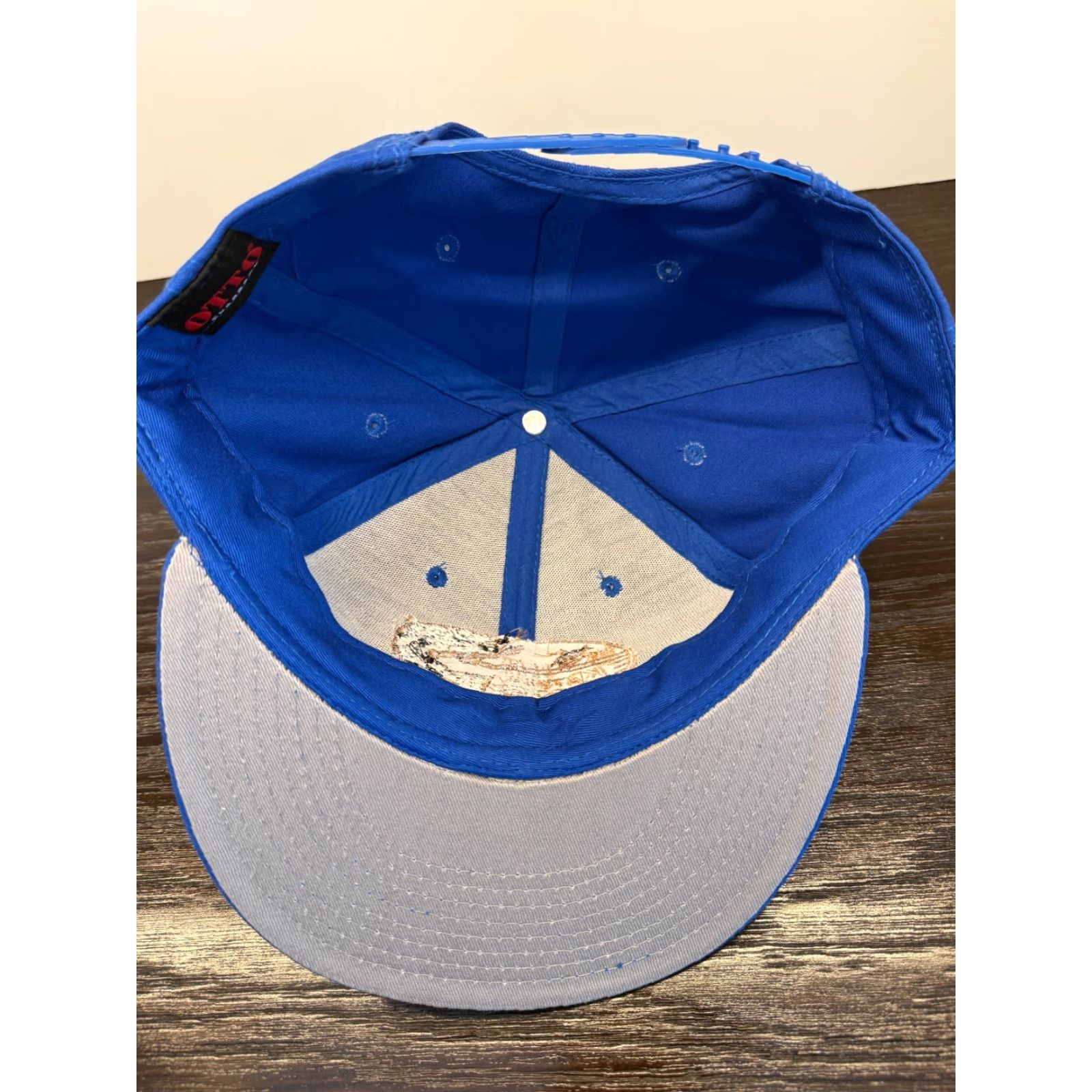 Vintage Otto Katmai Lodge Alaska Snapback Hat Mens One Size Blue Twill Cotton Adjustable Travel Fish Hunt Cap Mens Size ONE SIZE - 6 Thumbnail