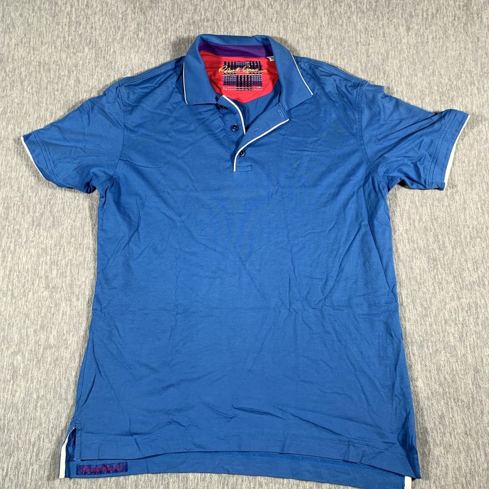 Robert Graham Robert Graham Polo Shirt Mens M Blue Classic Fit Cotton Size US M / EU 48-50 / 2 - 2 Thumbnail
