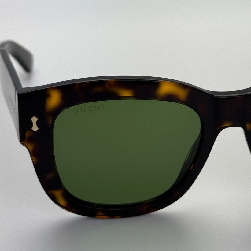 Gucci NEW Gucci Sunglasses GG1110S 002 Dark Havana / Green Unisex Size ONE SIZE - 5 Thumbnail