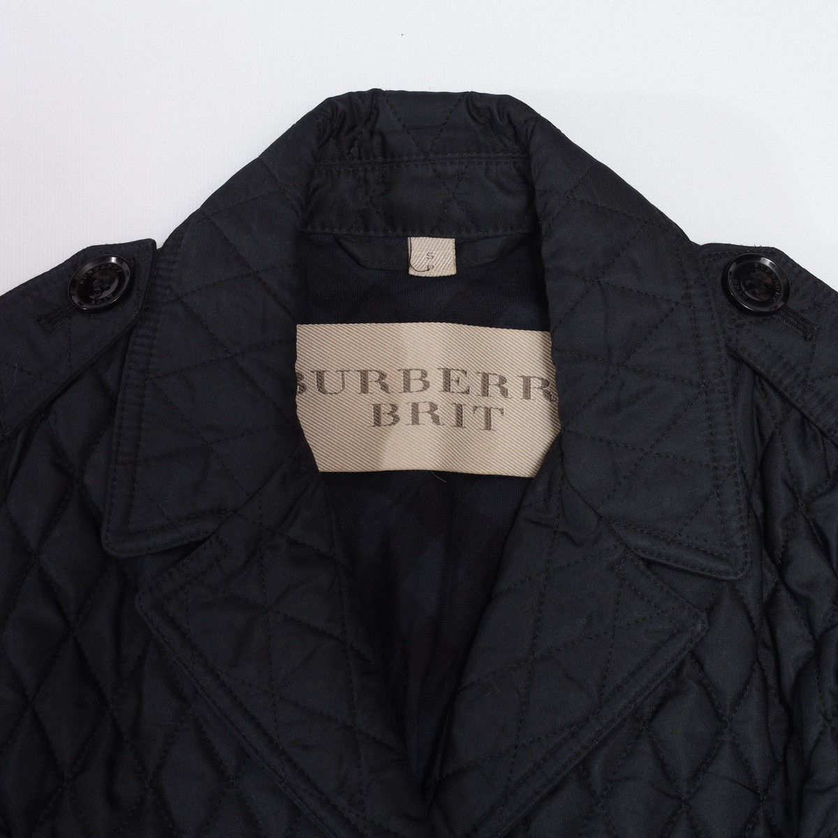 Burberry Burberry Brit Quilted Jacket With Wool Sleeve Navy Size S / US 4 / IT 40 - 5 Thumbnail