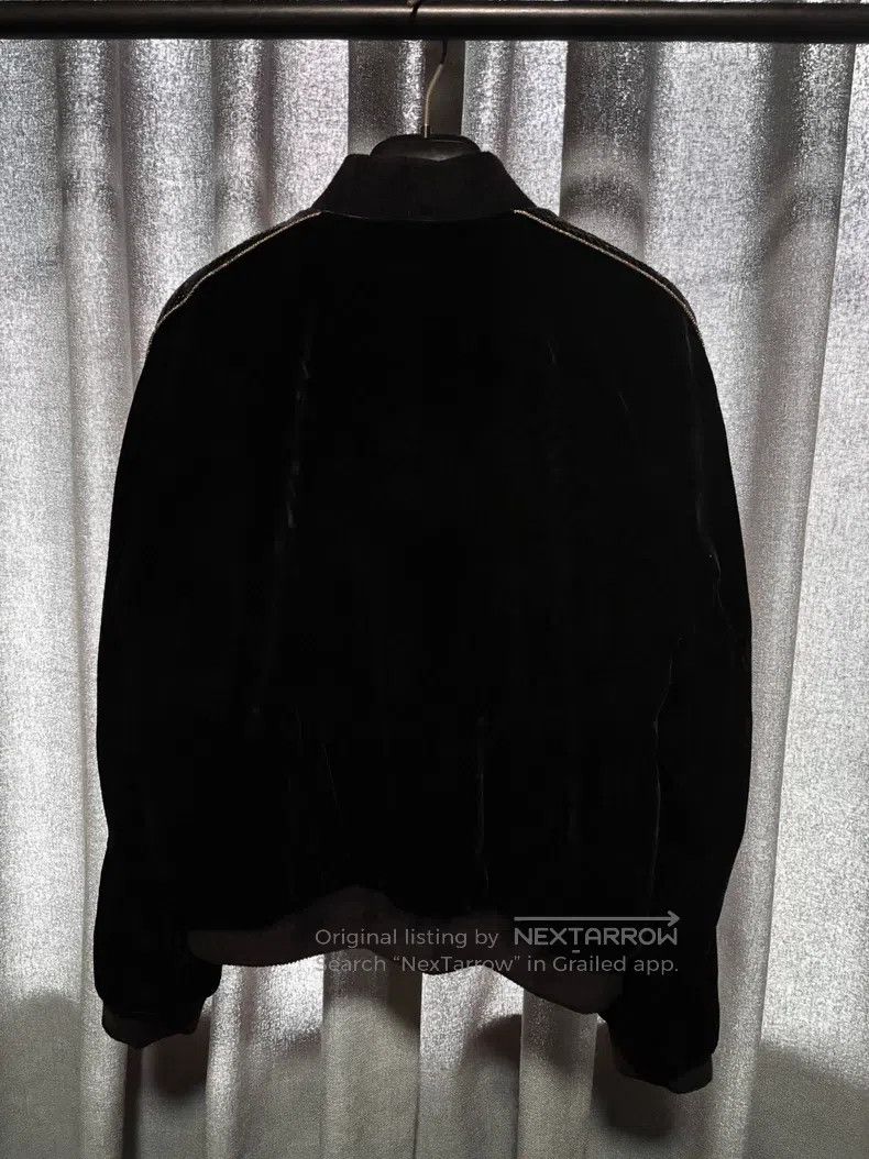 Saint Laurent Paris Saint Laurent Paris Black Velvet Snake Leather Jacket Size US M / EU 48-50 / 2 - 2 Thumbnail