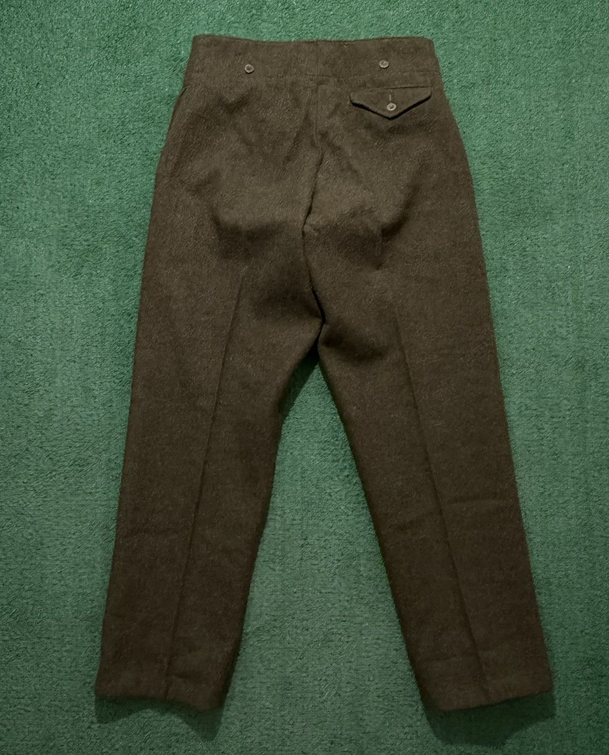 Vintage British Army Military Wool Pants 1946 Vintage Rare Tweed Size US 38 / EU 54 - 2 Thumbnail