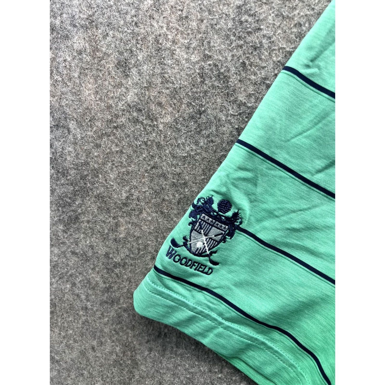 Under Armour Under Armour Polo Shirt Mens M Green Stripe HeatGear Woodfield Golf Club Size US M / EU 48-50 / 2 - 6 Thumbnail