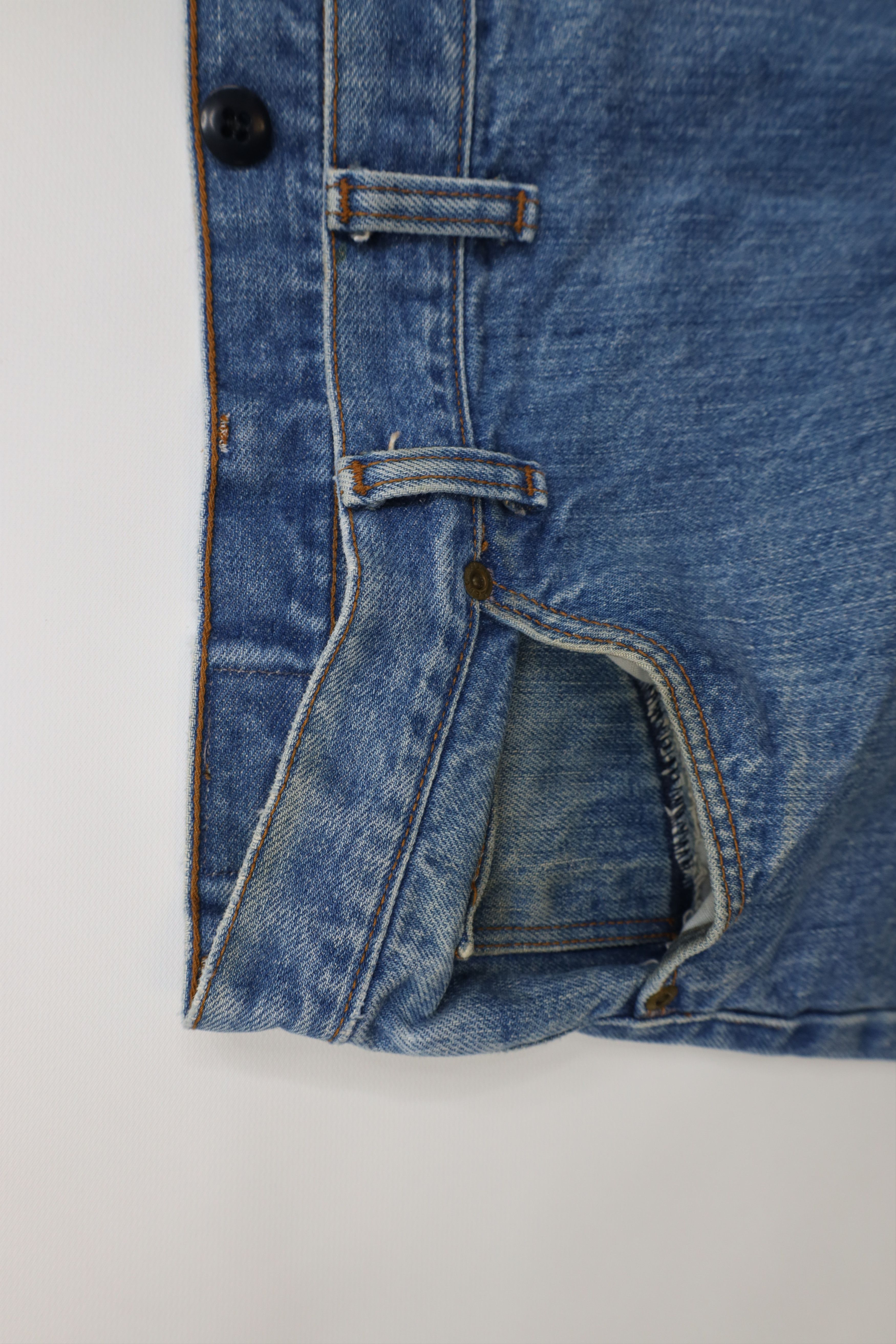 Vintage Vintage 70s Streetwear Flared Wide Leg Denim Jeans Blue USA Size US 44 / EU 60 - 9 Thumbnail