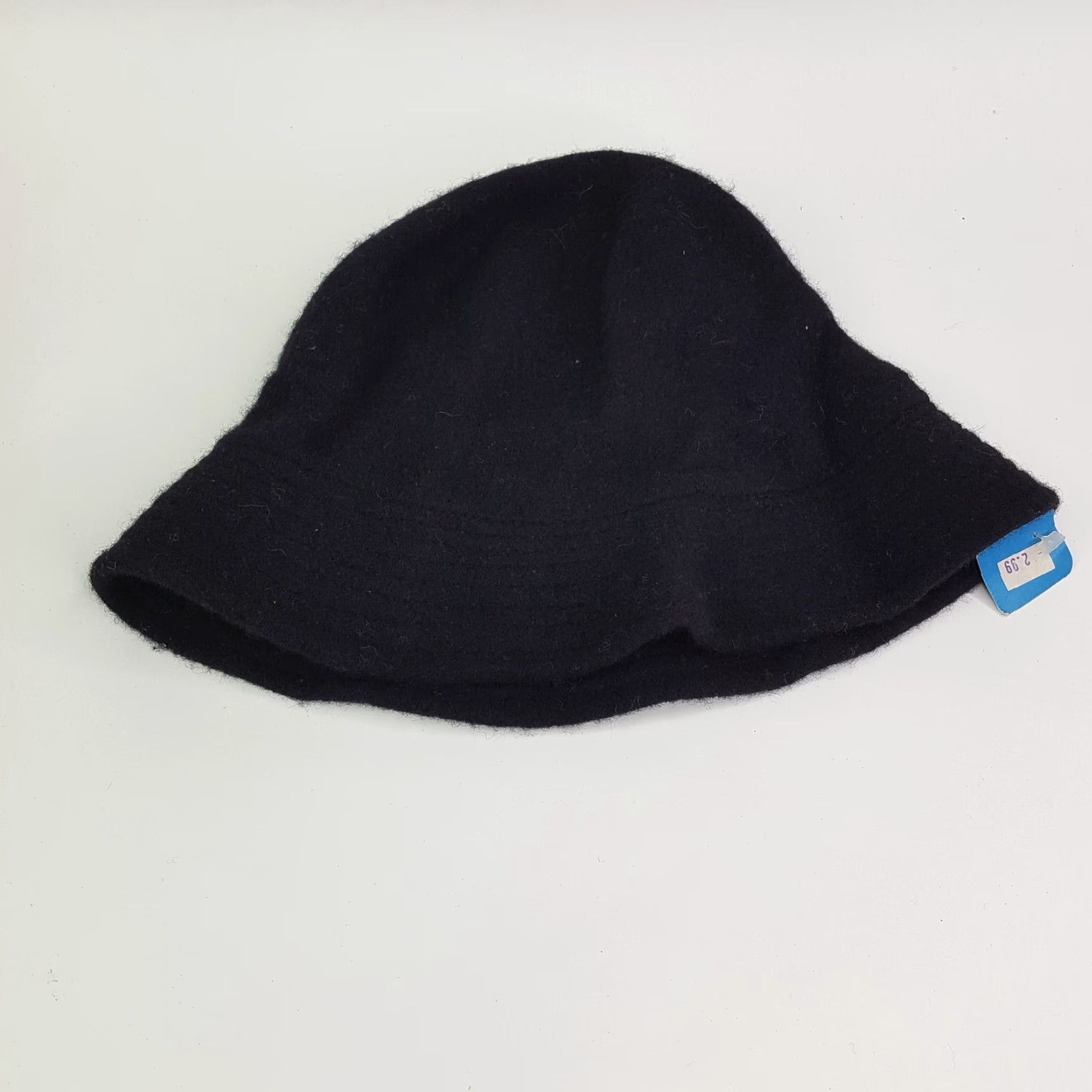 FELT VINTAGE Black Wool Women's One Size Bucket Crusher Sun Hat Felt Cap Brim Hat Hat Brim Hat 80s Sun Wool Bucket Hat Womens Vintage HaT Size ONE SIZE - 6 Thumbnail