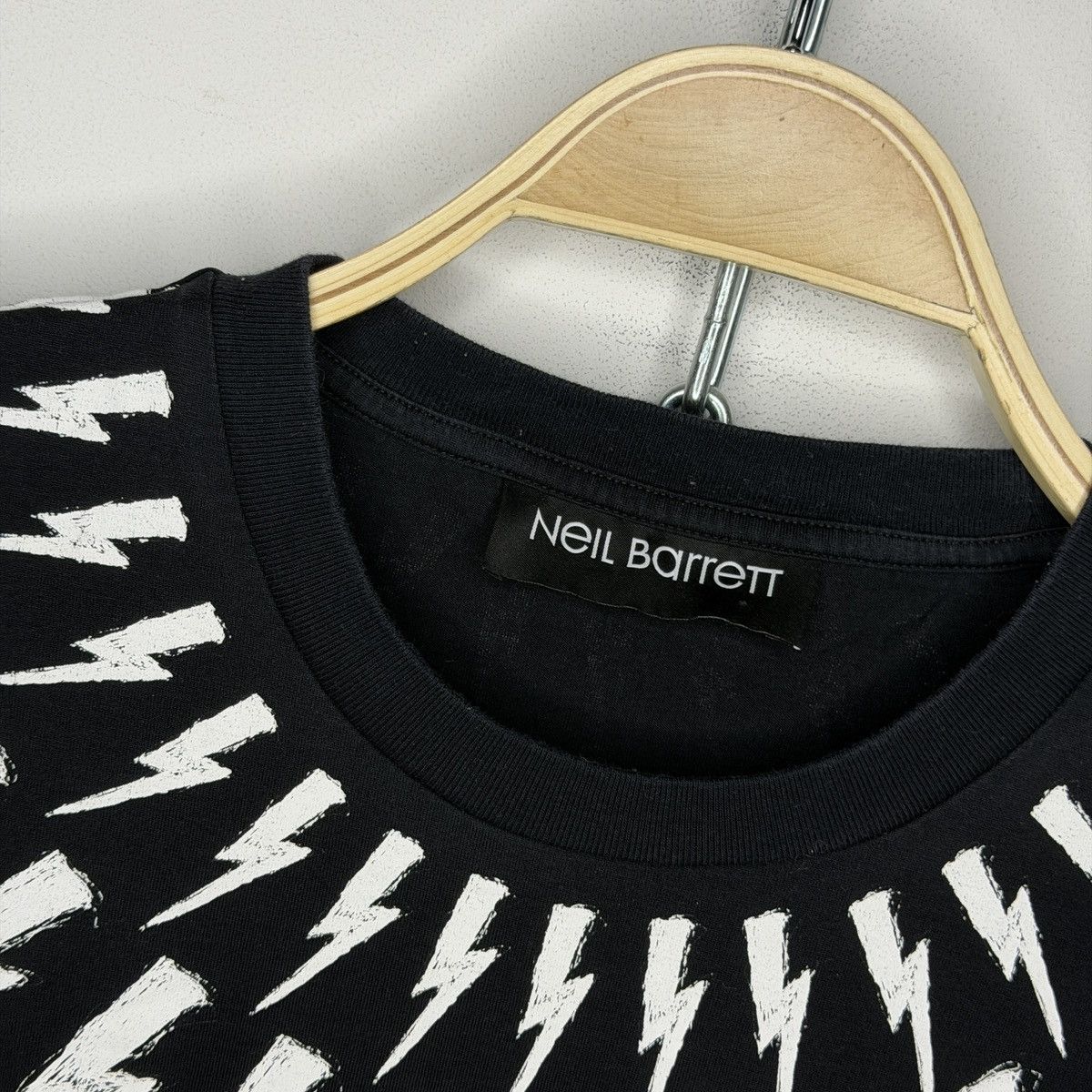 Neil Barrett RRP $246 Neil Barrett Fairisle Thunderbolt T-Shirt Size M Size US M / EU 48-50 / 2 - 4 Thumbnail
