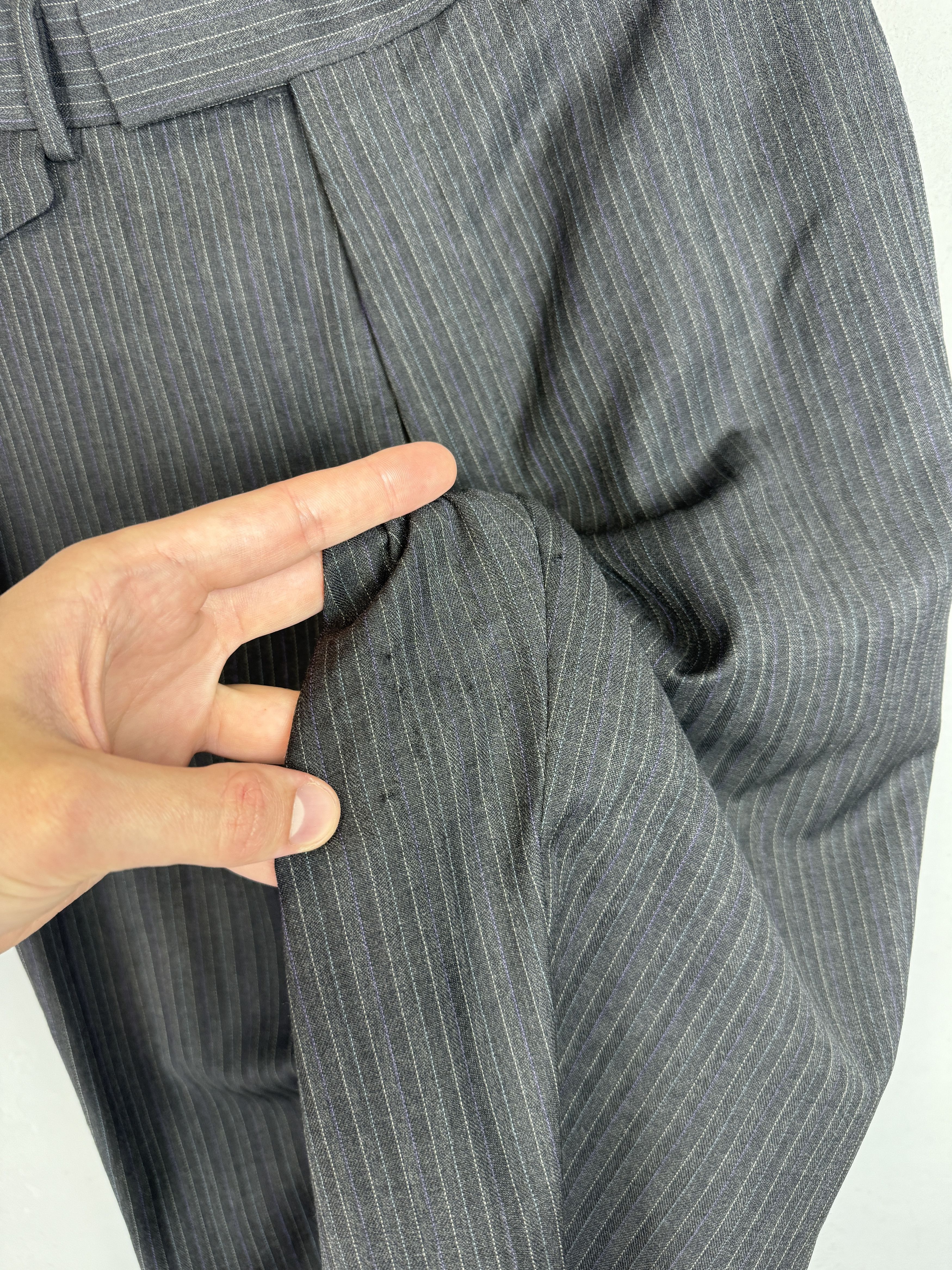 Ted Baker Ted Baker Endurance Wool Suit 2 Piece Grey Striped Size 36S - 22 Thumbnail