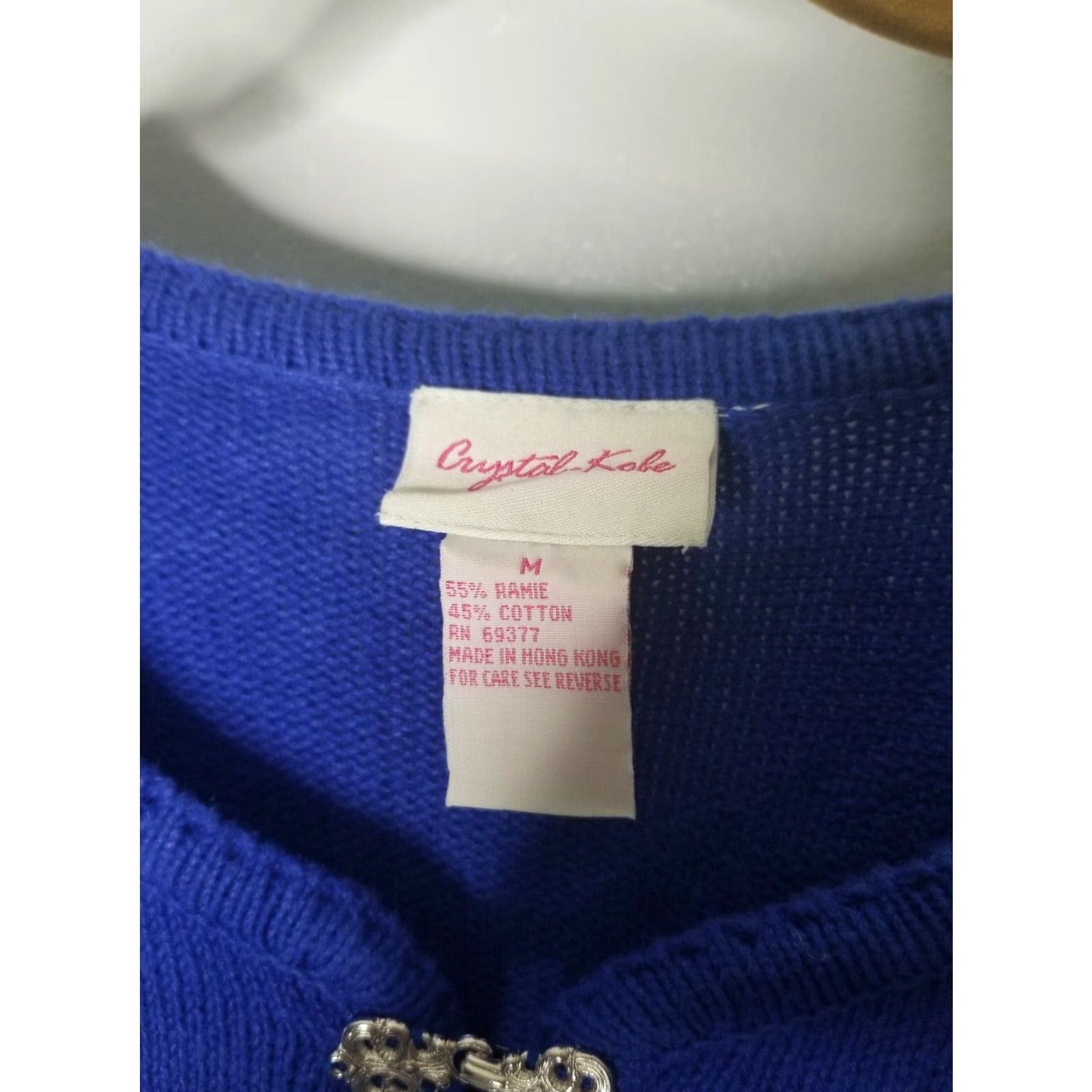 Etro Kobe Crystal Womens Cardigan Sweater M Blue Snowman Christmas Tree Retro Size M / US 6-8 / IT 42-44 - 2 Thumbnail