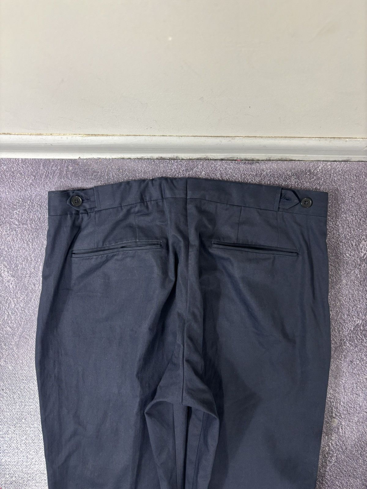 Sandro Sandro Paris Men’s Navy Blue Straight Fit Cotton Blend Pants Size US 32 / EU 48 - 14 Thumbnail