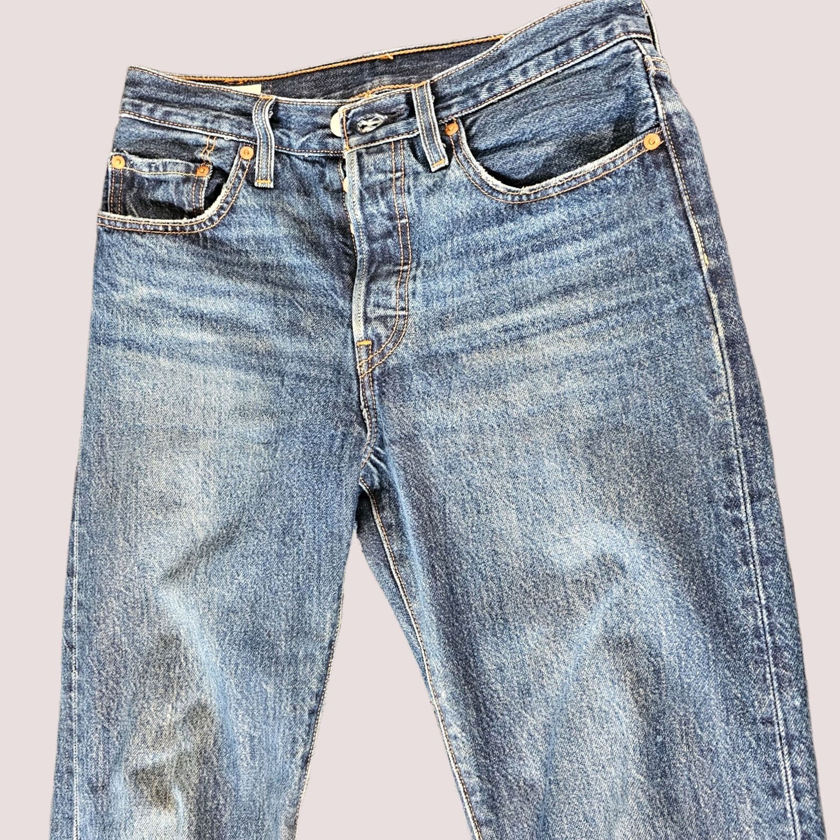 Levi's Levi's 501 Premium Straight Jeans Blue Denim Size W26 L32 Men Straight 5-Pocket Rise Mid Jeans Size US 26 / EU 42 - 1 Thumbnail