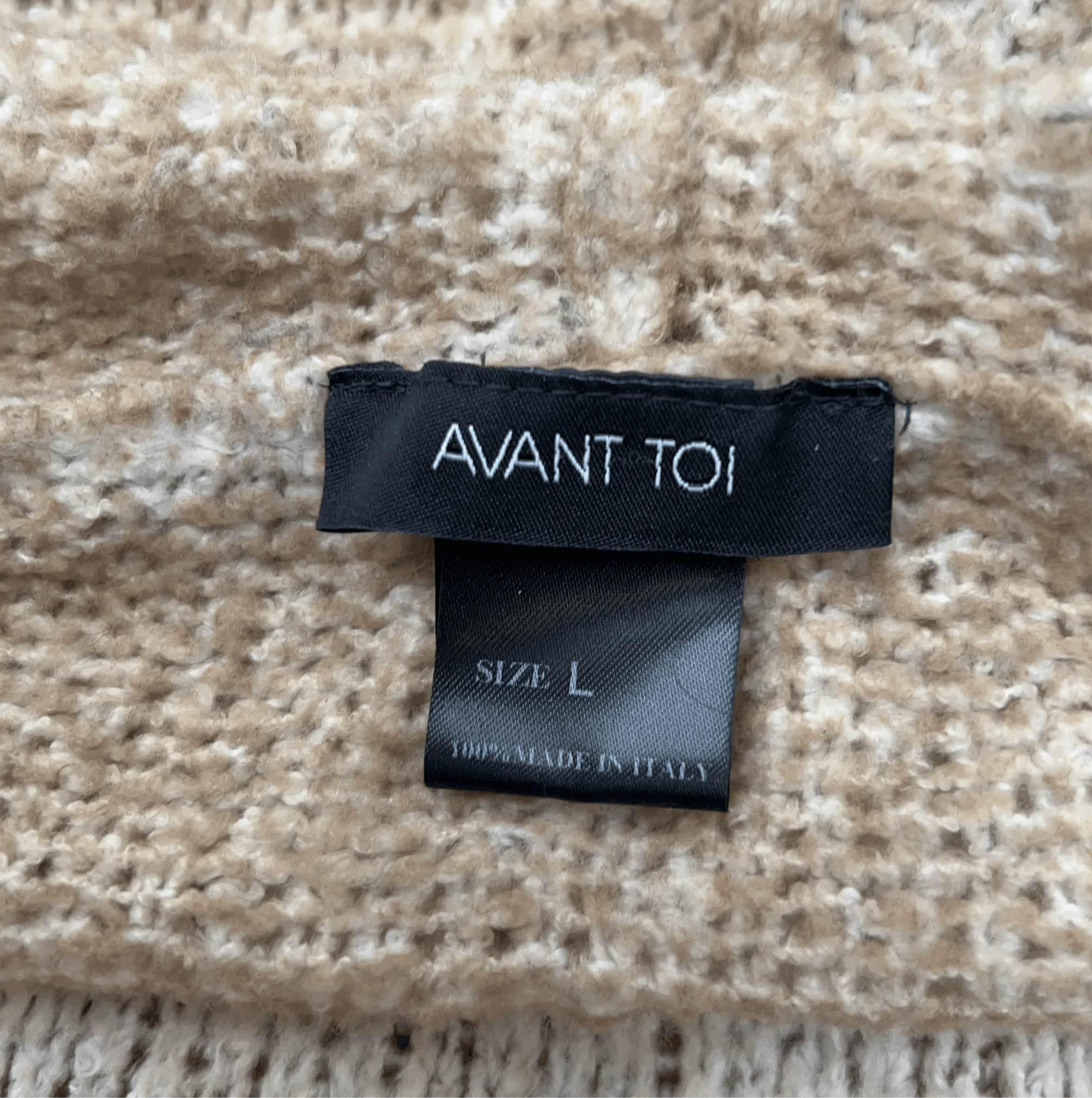 Avant Toi Long Knit Zip Hoodie Beige Size L, Avant Toi – Size US L / EU 52-54 / 3 - 3 Thumbnail