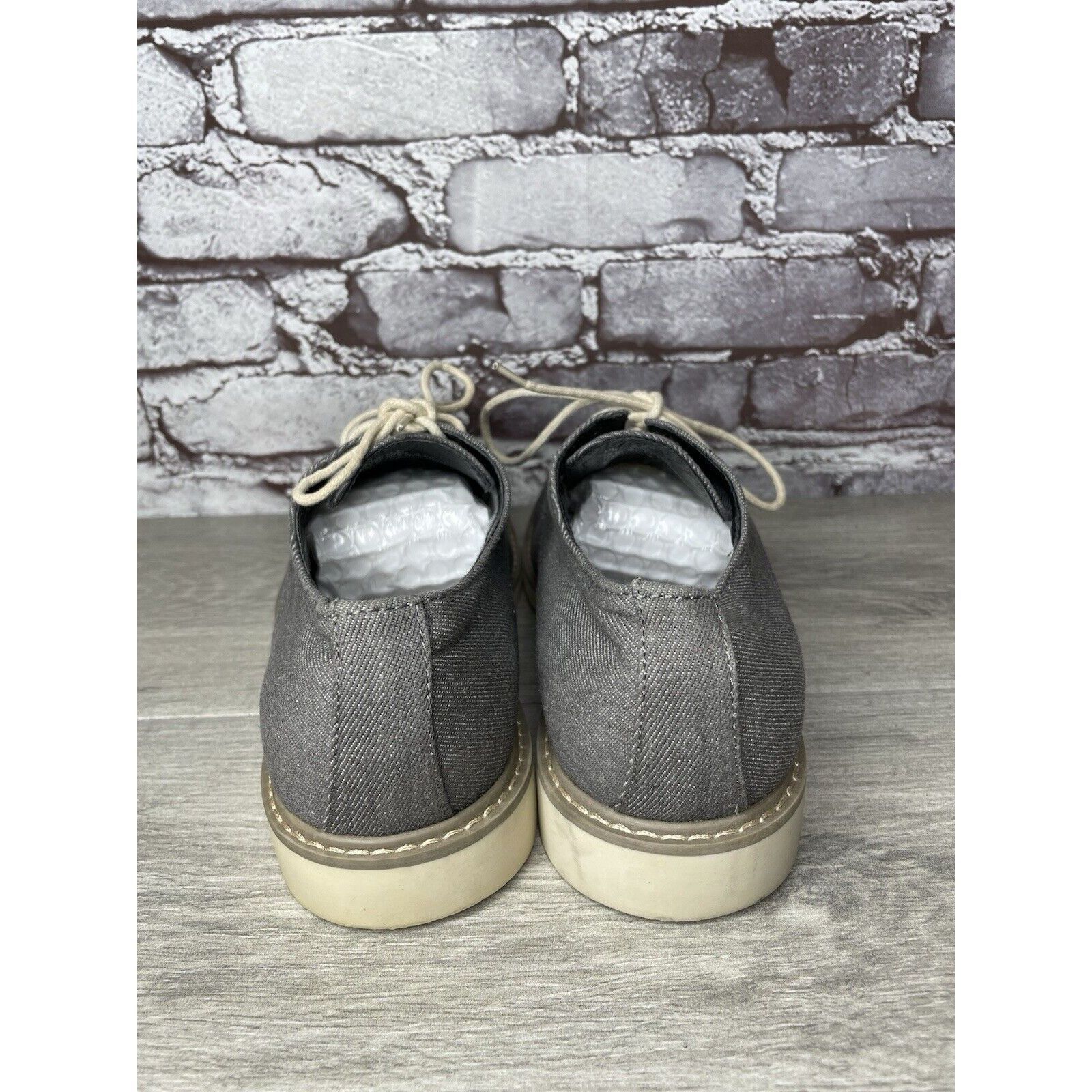 Public Opinion Public Opinion Gray Derby Oxfords Textured Fabric Casual Lac Size US 9.5 / EU 42-43 - 5 Thumbnail