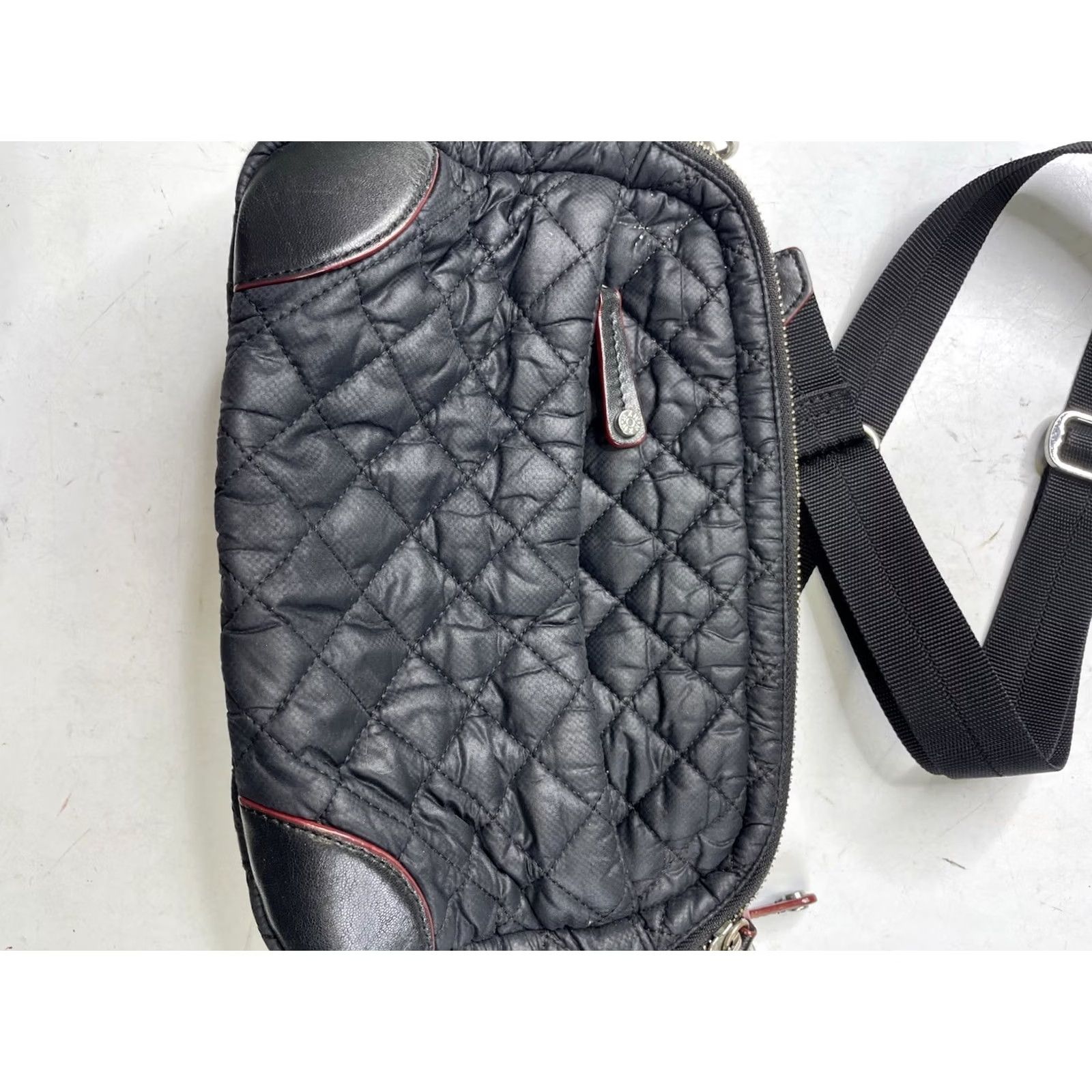 MZ Wallace MZ Wallace Crosby Crossbody Bag Women's Quilted Nylon Navy Blue Size ONE SIZE - 4 Thumbnail