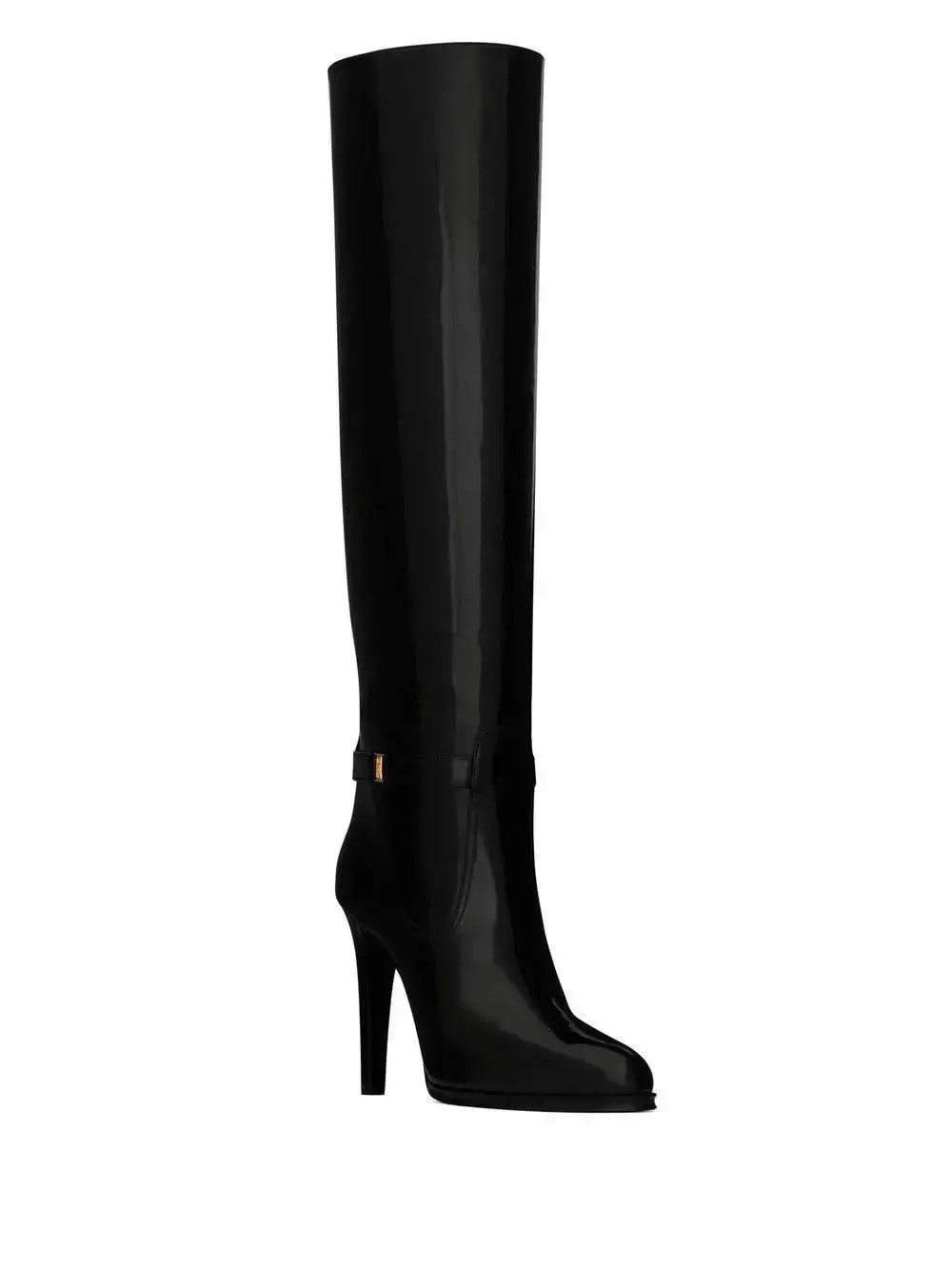 Saint Laurent Paris o1b1hav111224 Diane Boots in Shiny Leather in Black Size US 12 / IT 42 - 3 Thumbnail