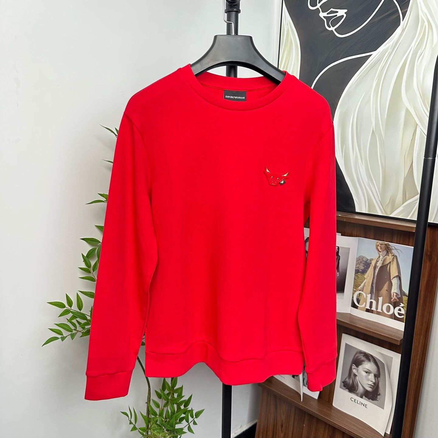 Armani Armani Red Hoodie m Men Size US M / EU 48-50 / 2 - 1 Thumbnail