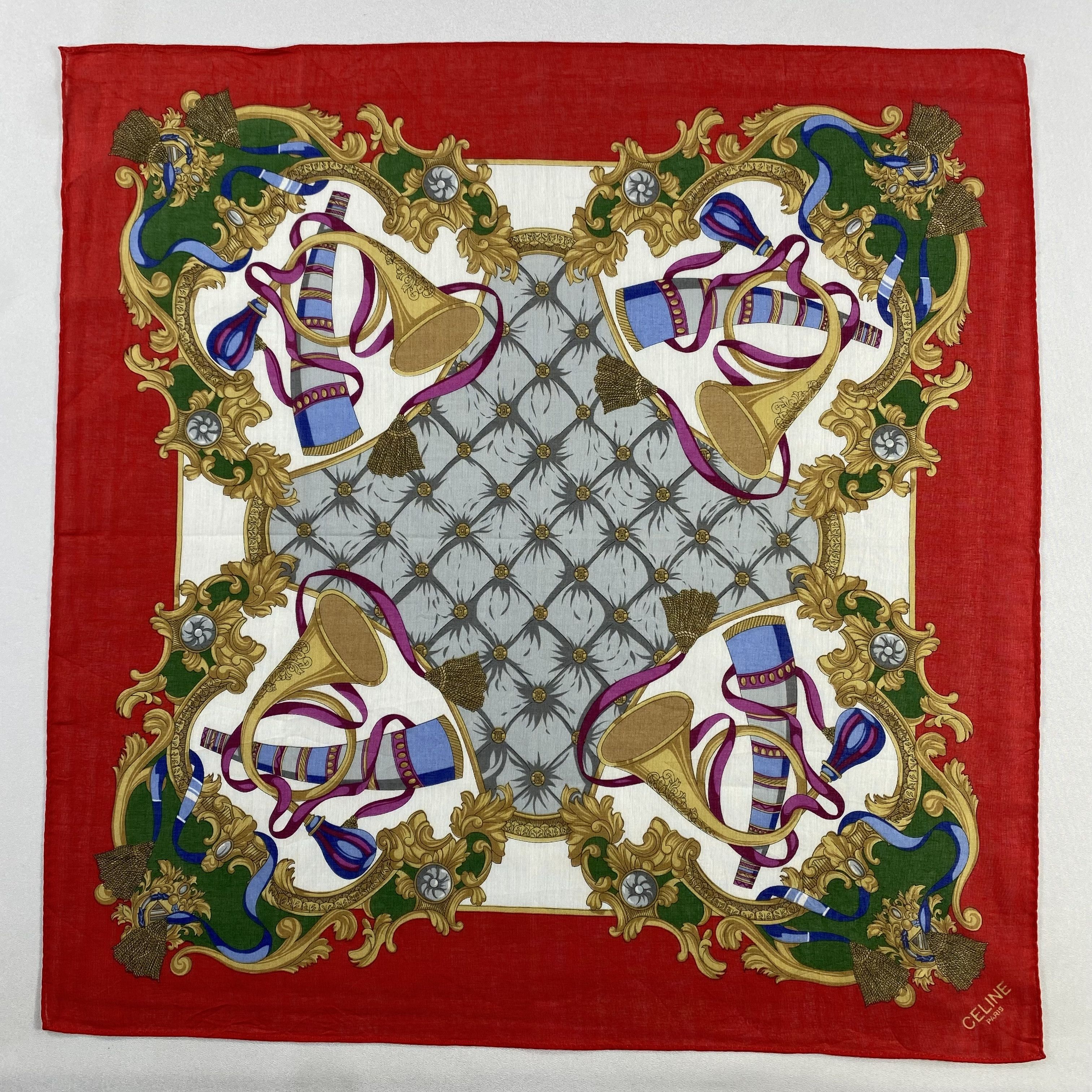 Celine × Vintage Celine Handkerchief / Neckerchief / Bandana-P1008 Size ONE SIZE - 1 Thumbnail