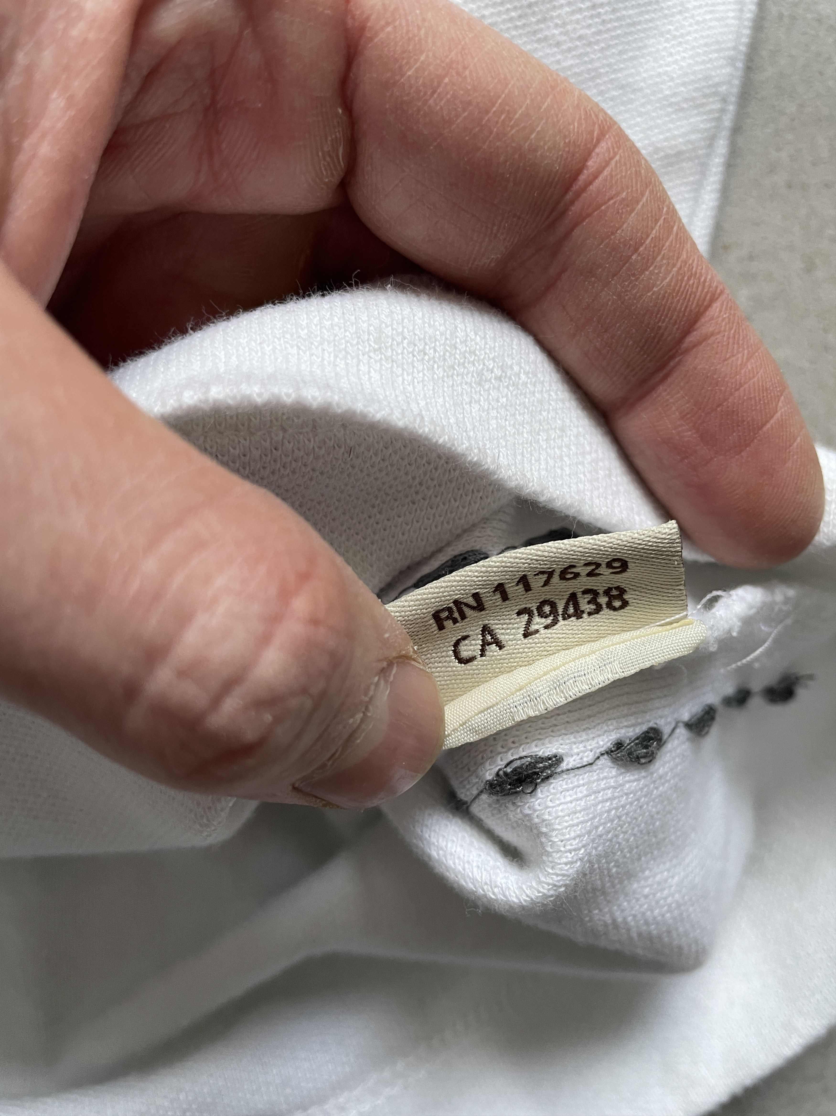 Mek Denim Y2K MEK DENIM TRUE RELIGION STYLE WHITE STITCHED POLO TEE Size US L / EU 52-54 / 3 - 9 Thumbnail