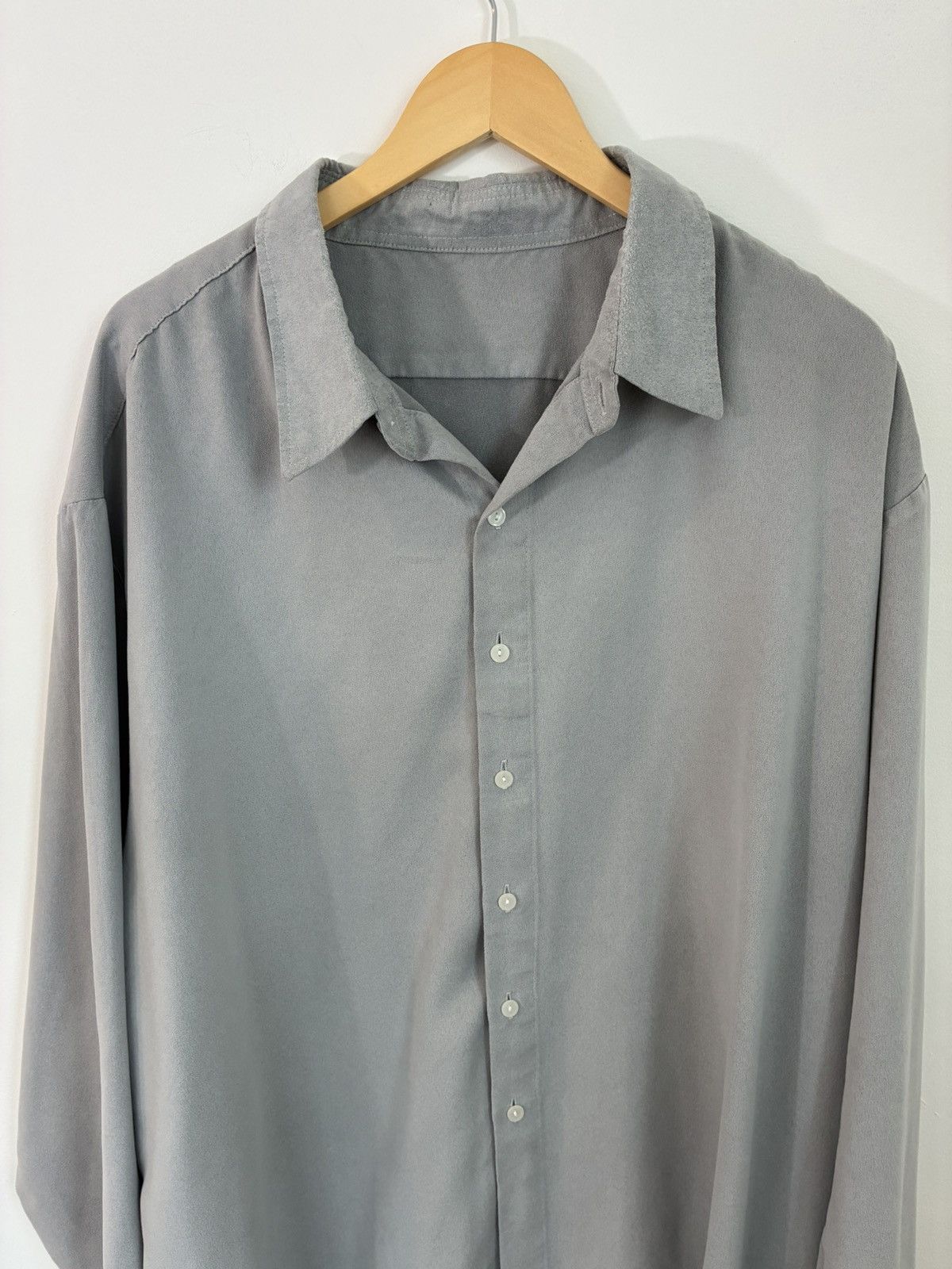 Vintage Vintage SUEDE Faded Button Down Leather Shirt Size US XXL / EU 58 / 5 - 2 Thumbnail