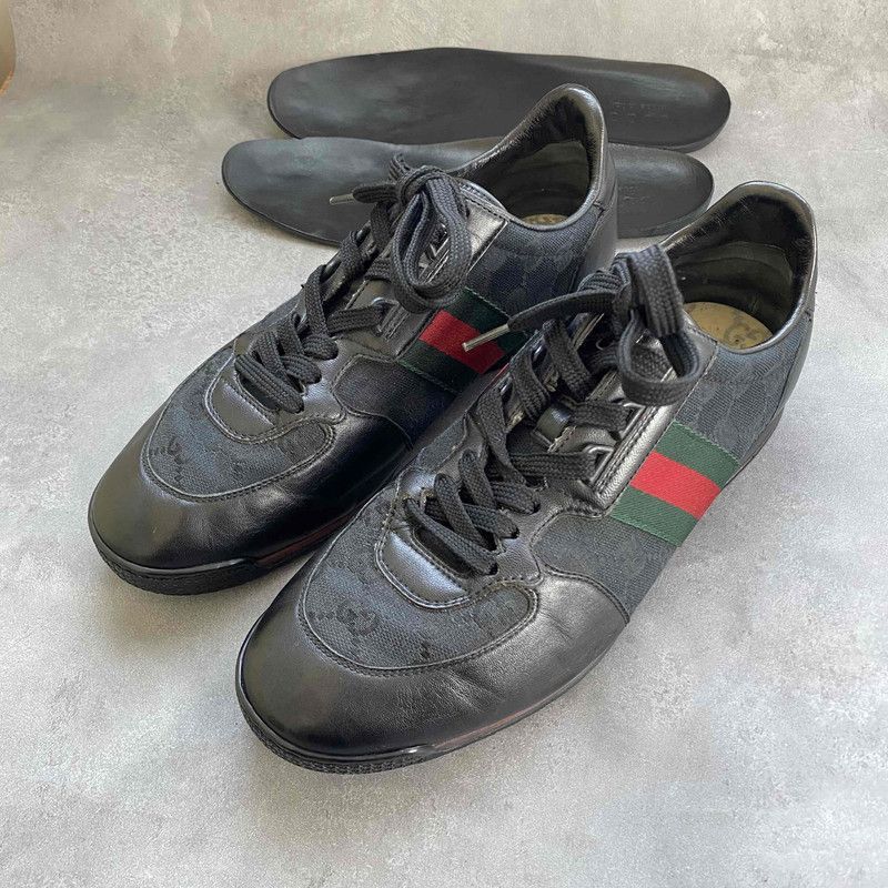 Gucci Mesh Sport Casual Shoes in Black -