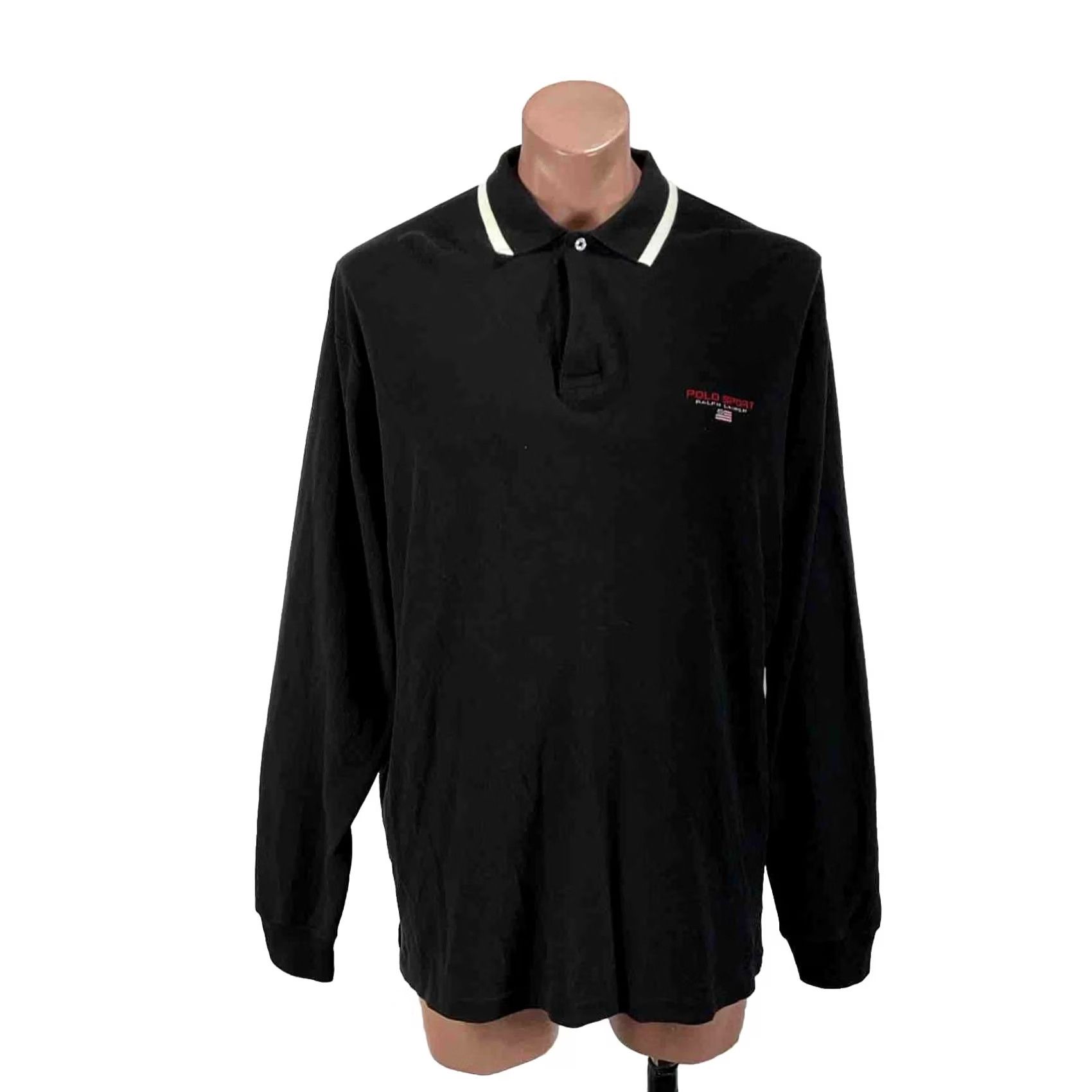 Ralph Lauren Ralph Lauren Polo Sport Shirt Mens Blue Navy Long Sleeve Spell Out XL Size US XL / EU 56 / 4 - 2 Thumbnail