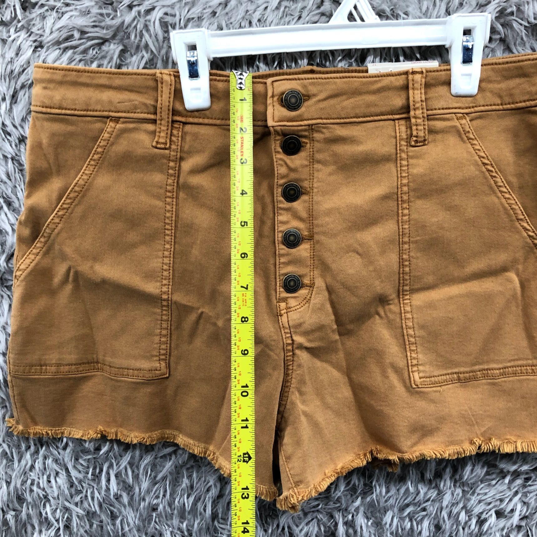 Vintage SO High Rise Utility Short Juniors 17 Dark Wash Brown Denim Jean Women Jeans 5-Pocket Regular Cotton Modern 90s? Size 38" / US 16 / IT 52 - 3 Thumbnail