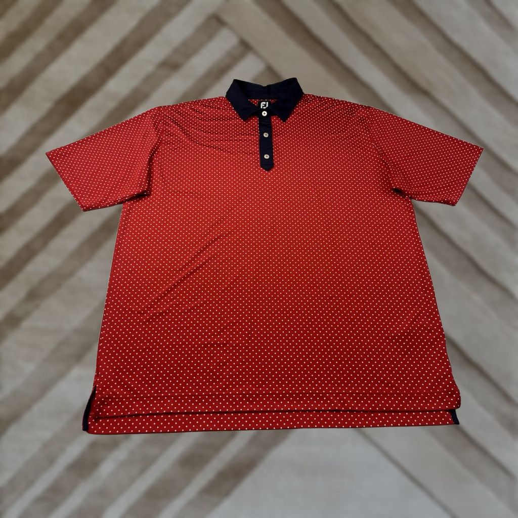 Footjoy FootJoy Polo Shirt Mens 2XL Red Golf Performance Stretch Floral AOP Short Sleeve Breathable Knit Regular Shirt Ladies? Size US XXL / EU 58 / 5 - 1 Thumbnail