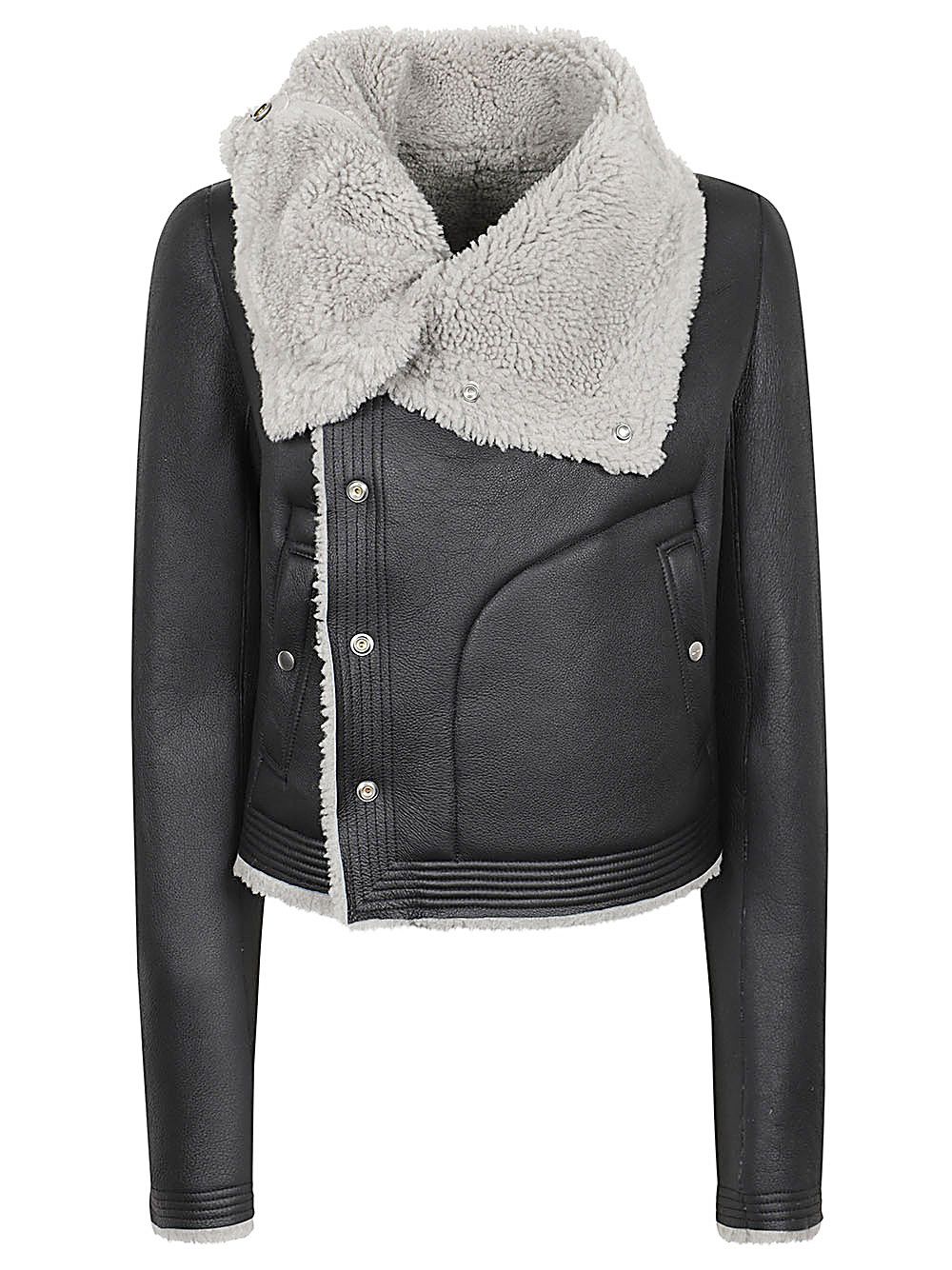 Rick Owens SHEEPSKIN BIKER JACKET Size S / US 4 / IT 40 - 1 Thumbnail