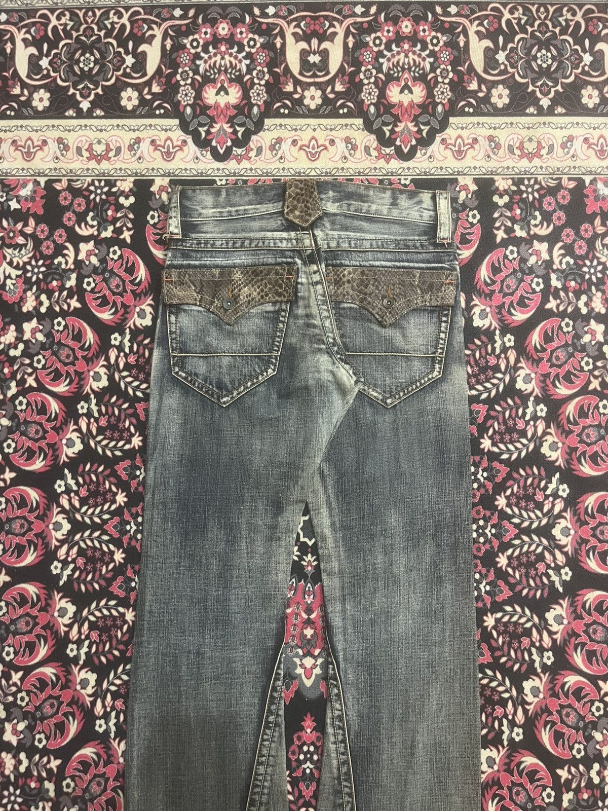 semanticdesign Semantic Design Phyton Detailed Mud Washed Spiral Flare Jean Size US 30 / EU 46 - 6 Thumbnail