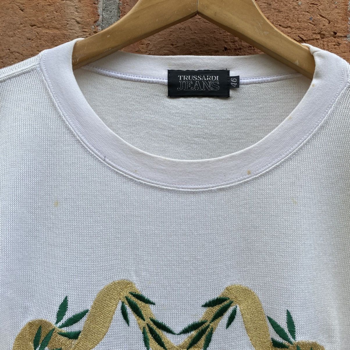 Trussardi TRUSSARDI JEANS White Crest Sweatshirt Size US S / EU 44-46 / 1 - 19 Thumbnail