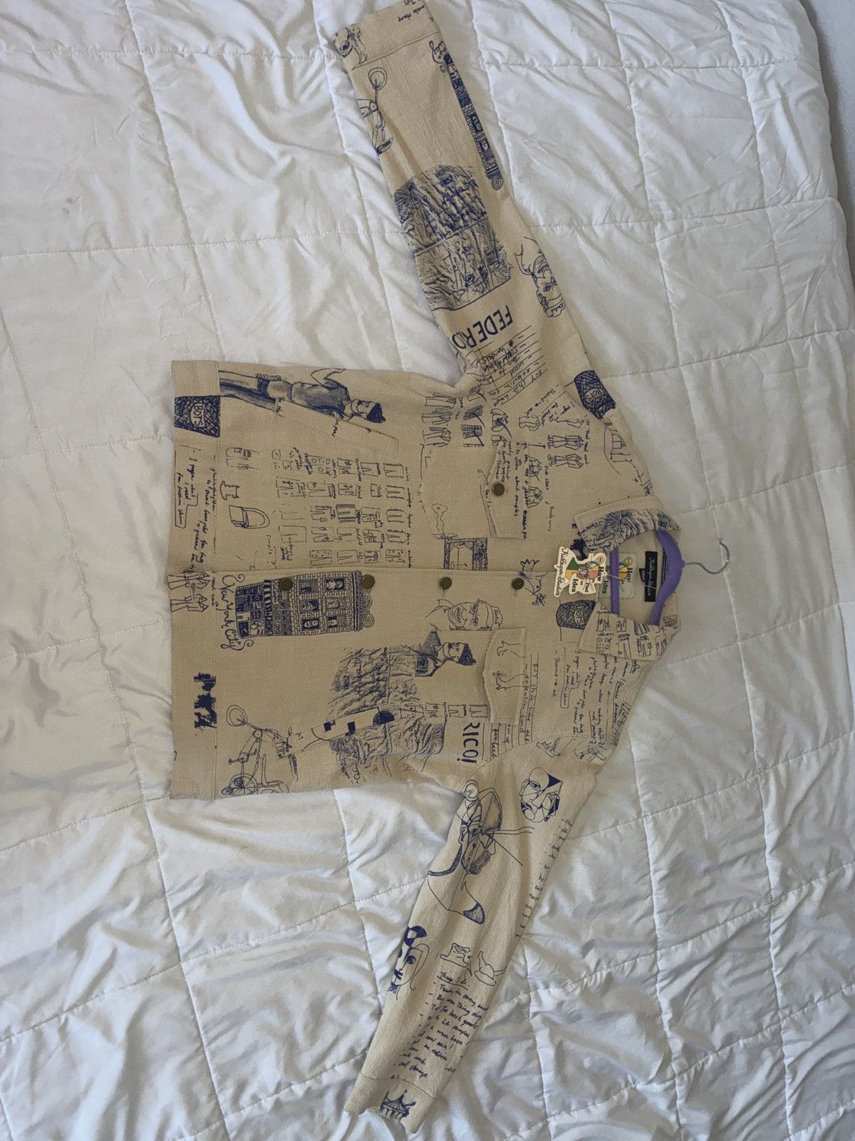 Other Doodles Linen Coat – Tan Size US M / EU 48-50 / 2 - 1 Thumbnail