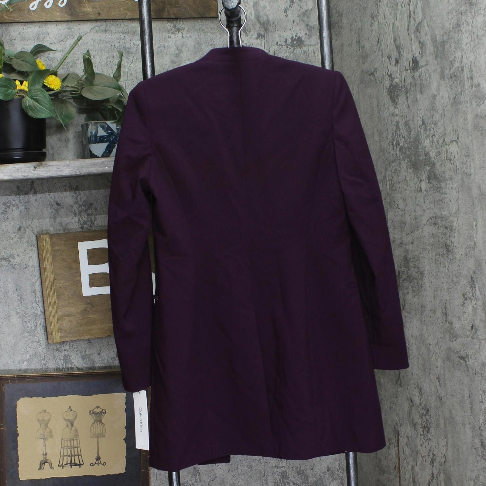 Calvin Klein Nwt Calvin Klein Front Blazer Jacket Aubergine Purple 2 Size XS / US 0-2 / IT 36-38 - 2 Thumbnail