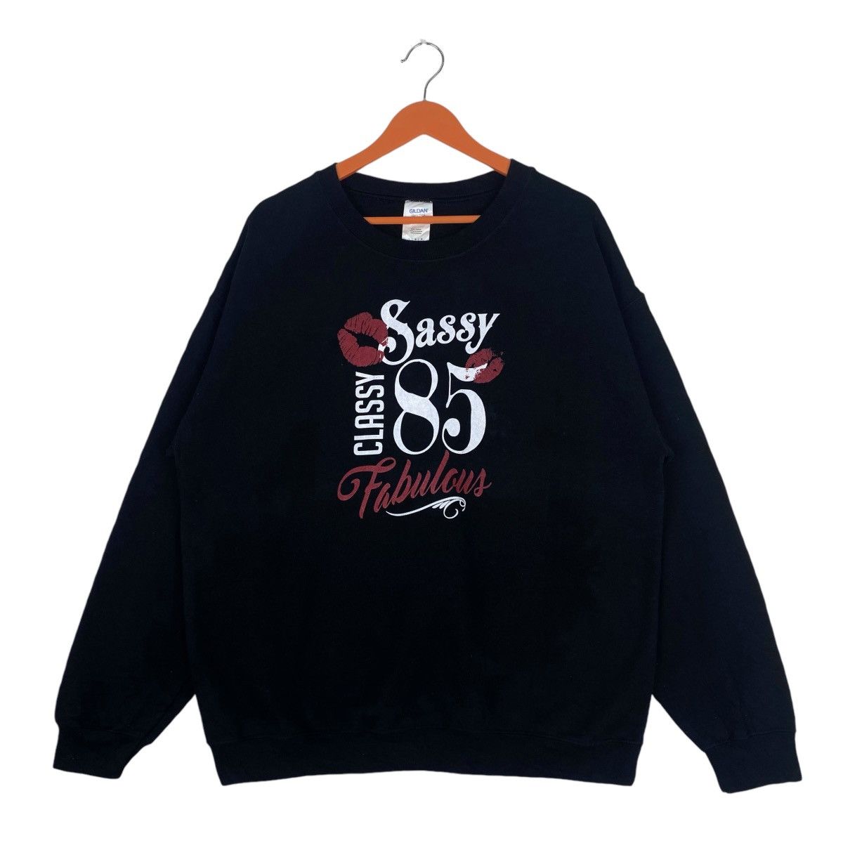 Gildan Sassy 85 Classy Spellout Logo Sweatshirt Crewneck Pullover Size US L / EU 52-54 / 3 - 1 Thumbnail
