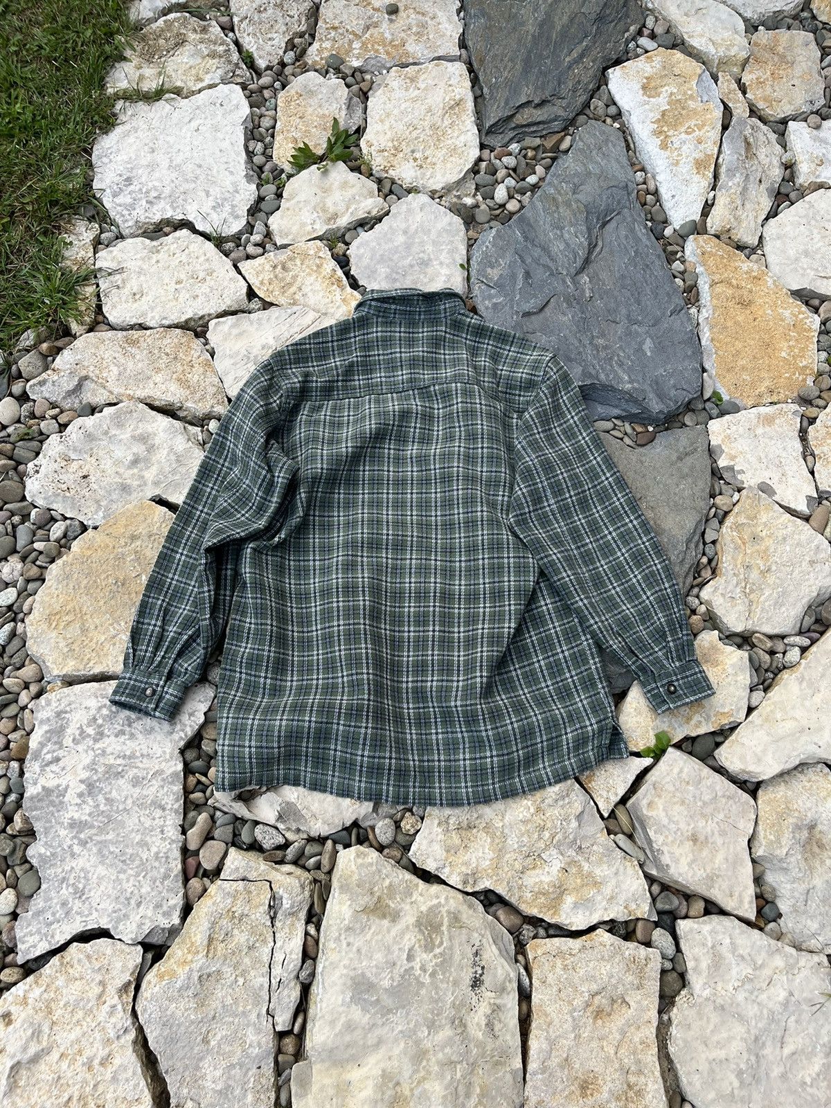 Levi's × Levi's Vintage Clothing × Vintage Vintage 90s Levi’s flannel plaid shirt knit checkered pocket Size US L / EU 52-54 / 3 - 19 Thumbnail