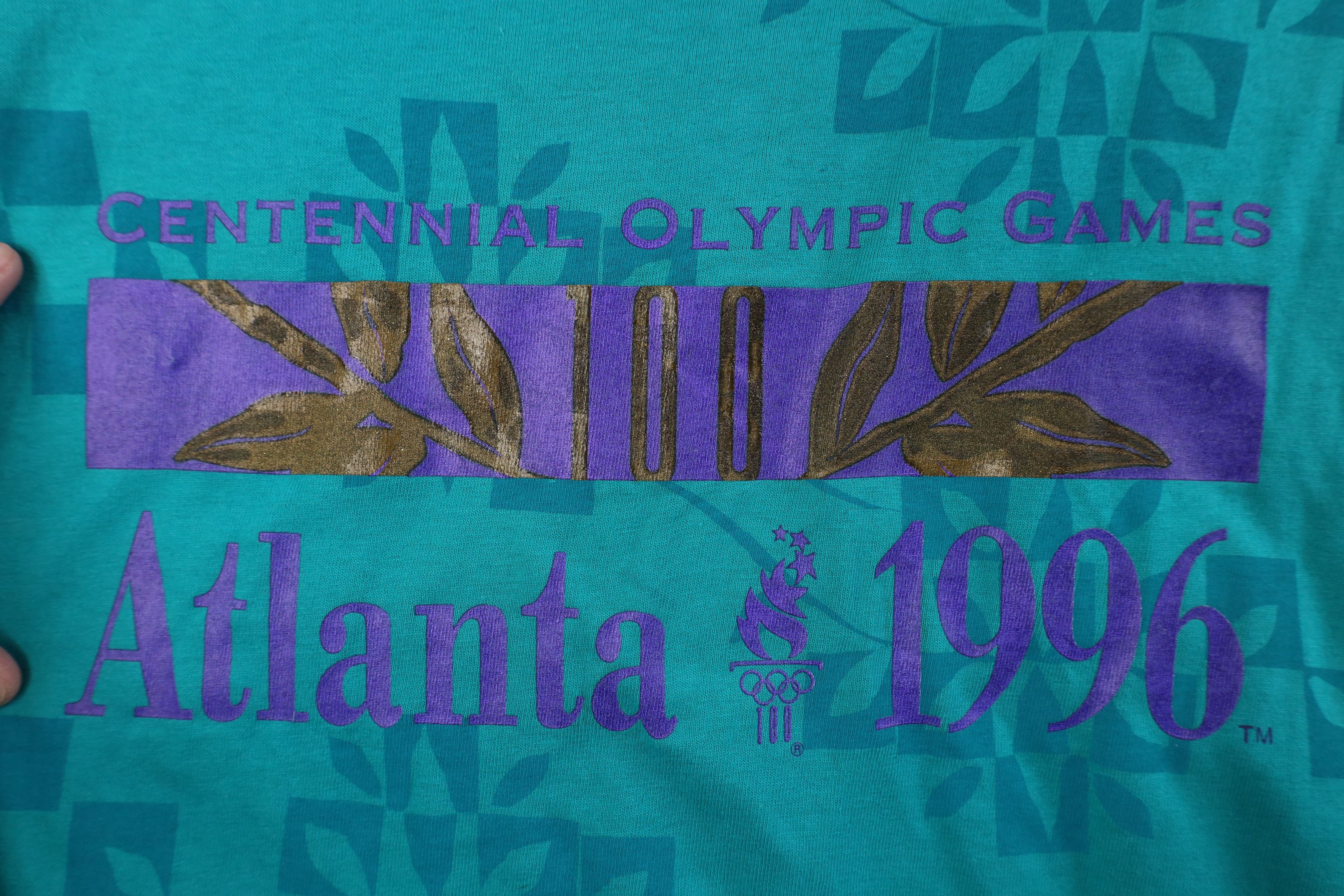 Vintage Deadstock Vintage 90s 1996 Atlanta Olympics Print T-Shirt Size L / US 10 / IT 46 - 4 Thumbnail
