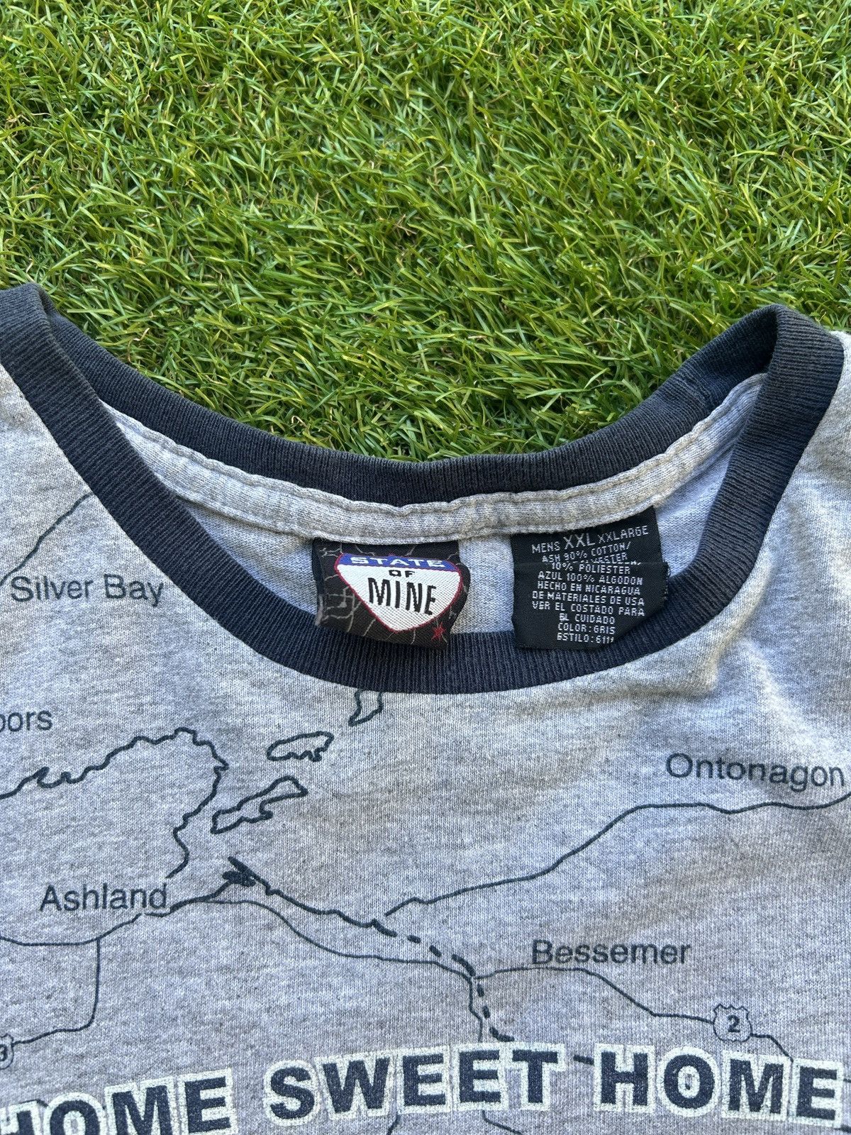 Vintage Wisconsin Map Print “Home Sweet Home” All Over T-Shirt Size US XXL / EU 58 / 5 - 3 Thumbnail