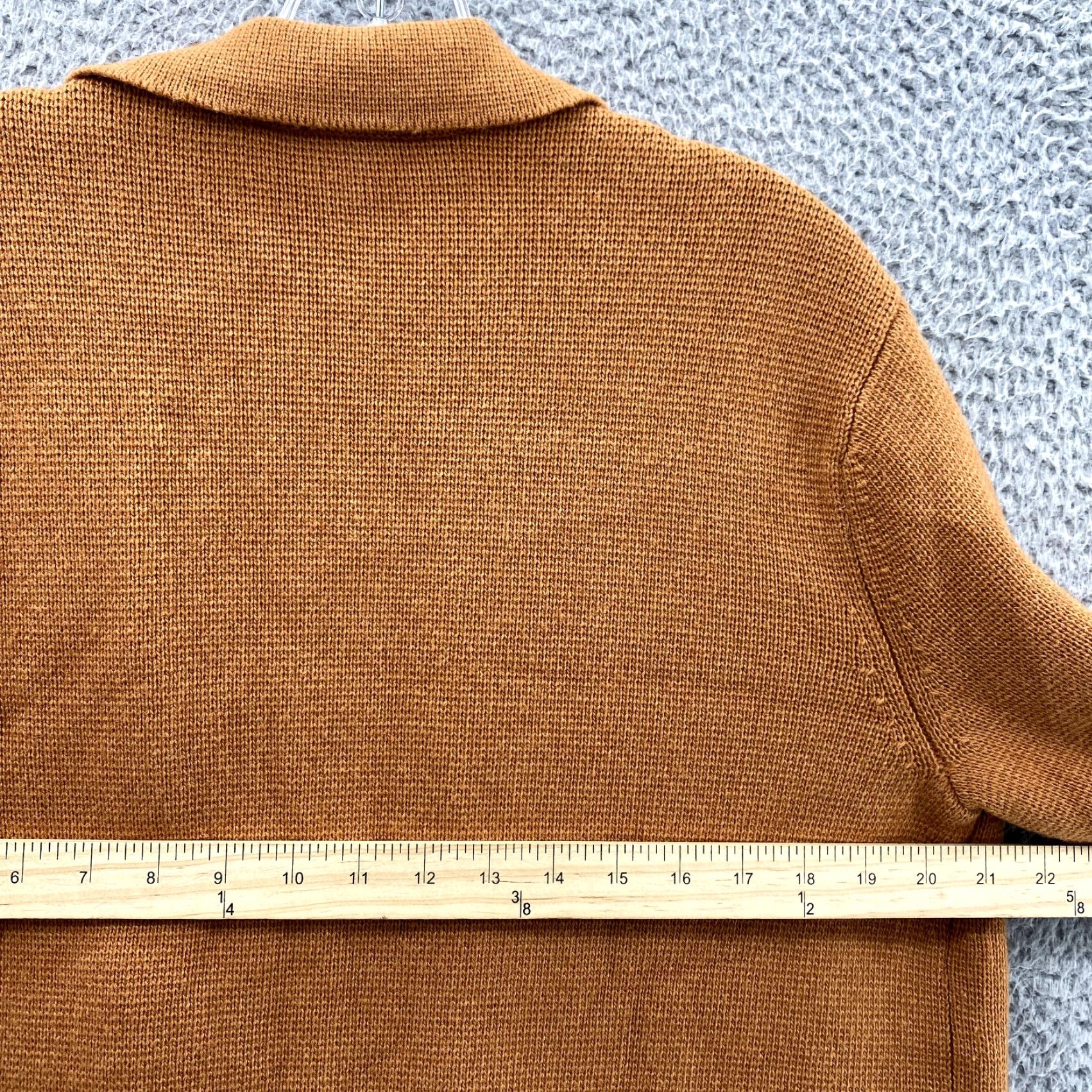 Talbots Talbots Knit Blazer Medium Orange Wool Blend Cardigan Corpcore Academia Office Blazer Shirt Women Regular Size M Size M / US 6-8 / IT 42-44 - 7 Thumbnail