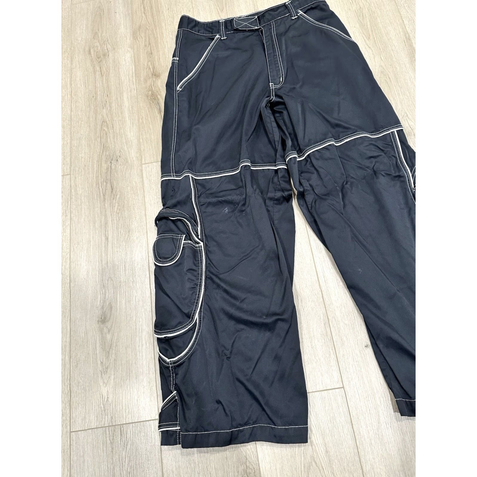 Vintage VINTAGE Macgear Rave Pants Cargo Wide-Leg 34x31 Black 90s Y2K Grunge Hip Hop Vintage Rave Pants Mens Womens Unisex Adults Baggy Size US 34 / EU 50 - 3 Thumbnail