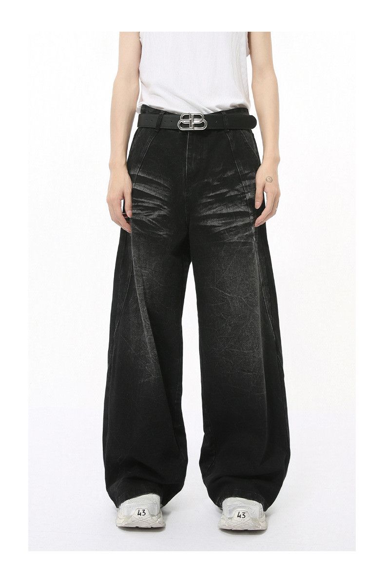 Japanese Brand × Jean American street retro trend washed wide-leg jeans Size US 32 / EU 48 - 1 Thumbnail