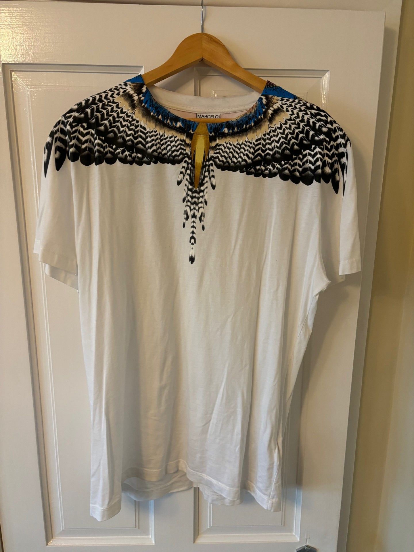 Marcelo Burlon Marcelo Burlon White Graphic T-Shirt Size US L / EU 52-54 / 3 - 1 Thumbnail